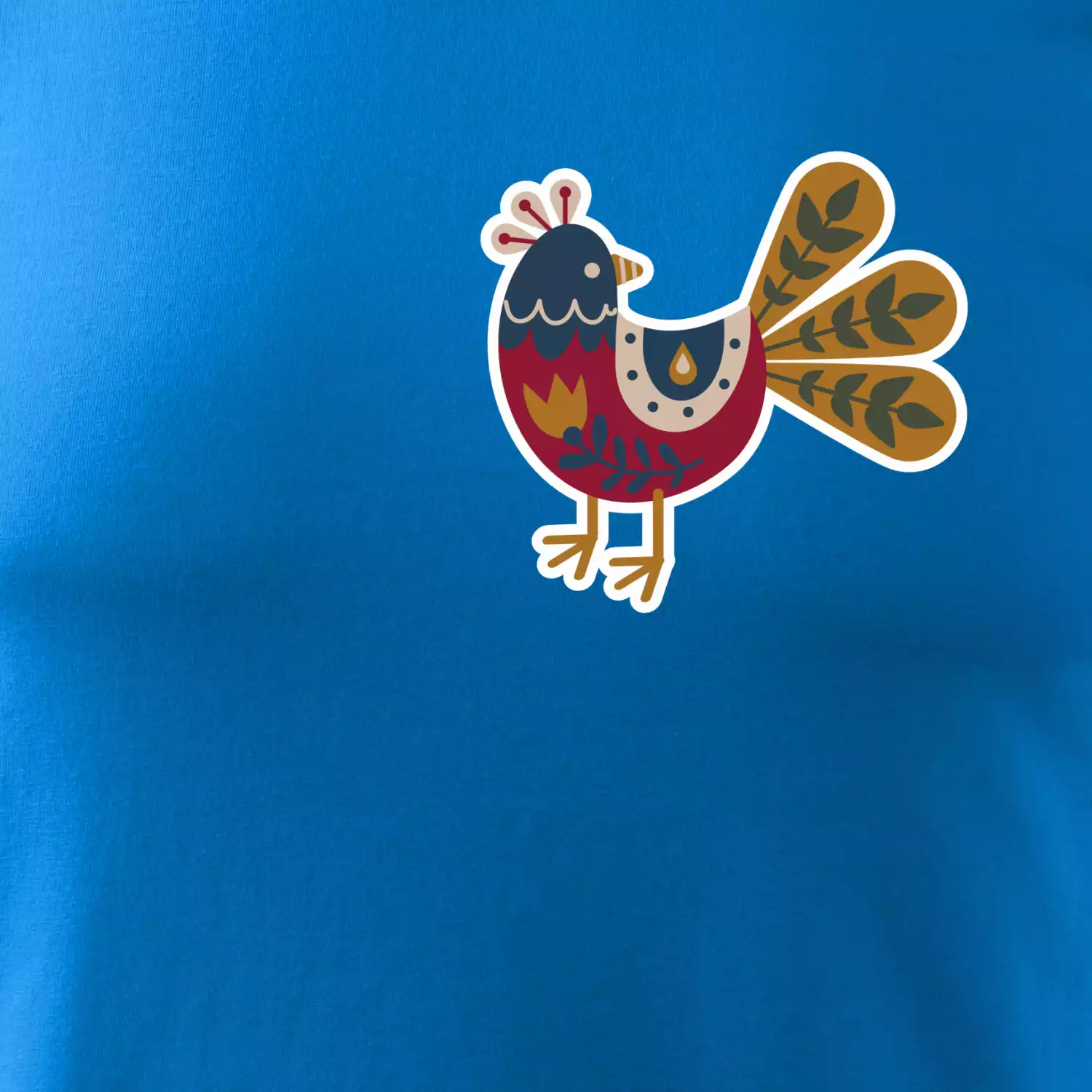 Folklor na prsu slepice