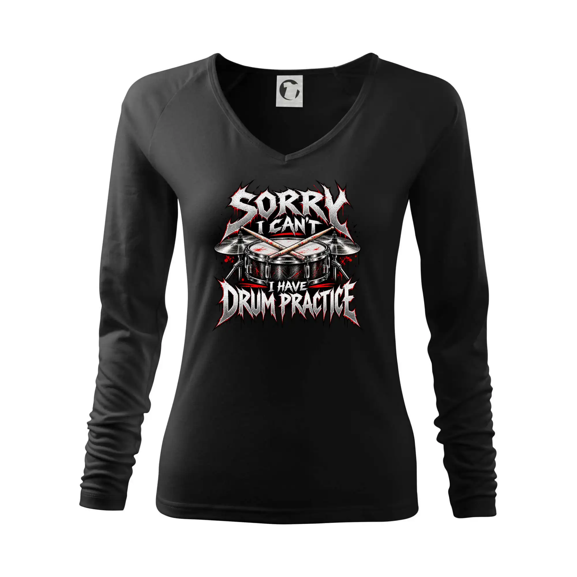 Sorry I cant I have drum practice metalový potisk
