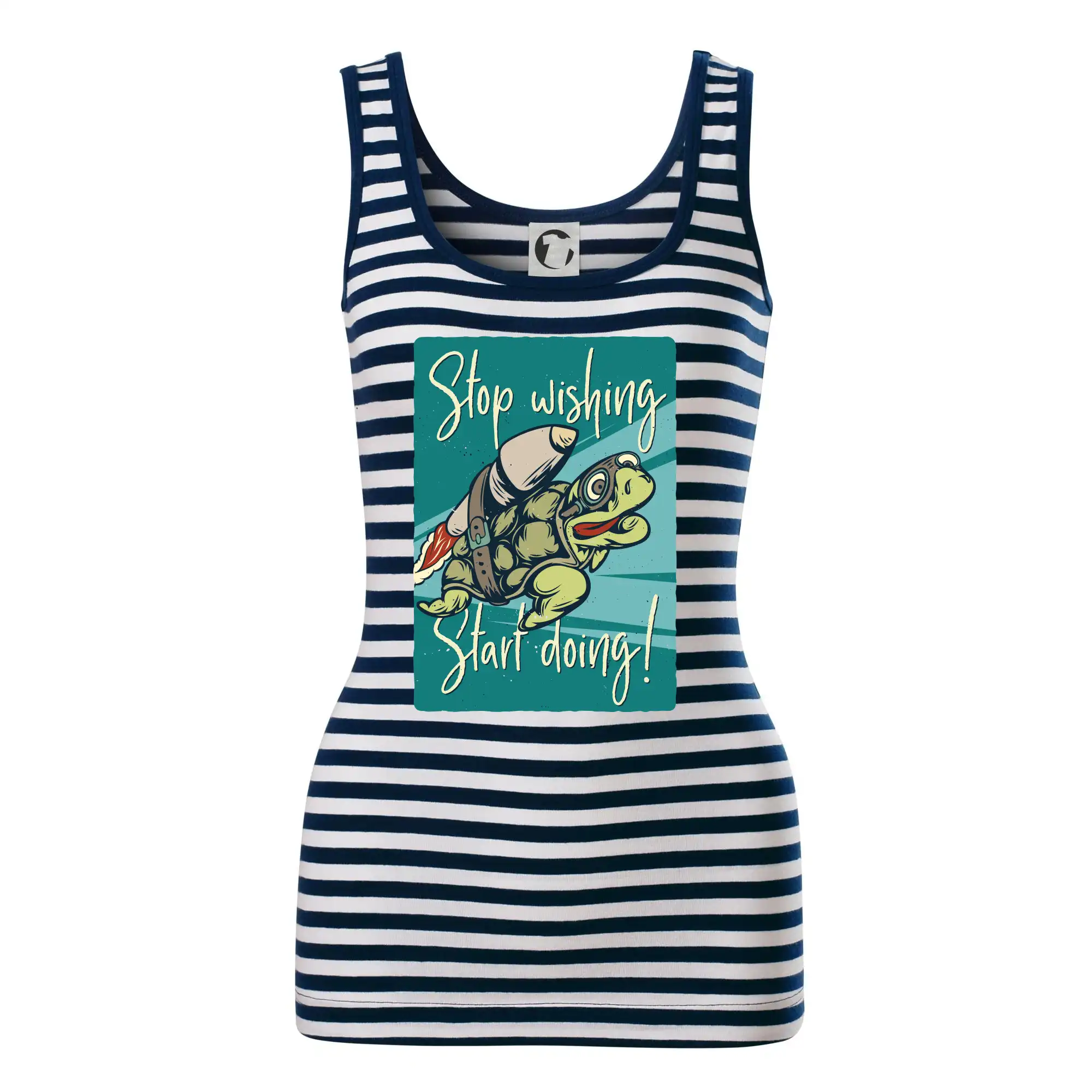 Vesmirne tričká - Stop wishing start doing korytnačka - Sailor tielko na vodu