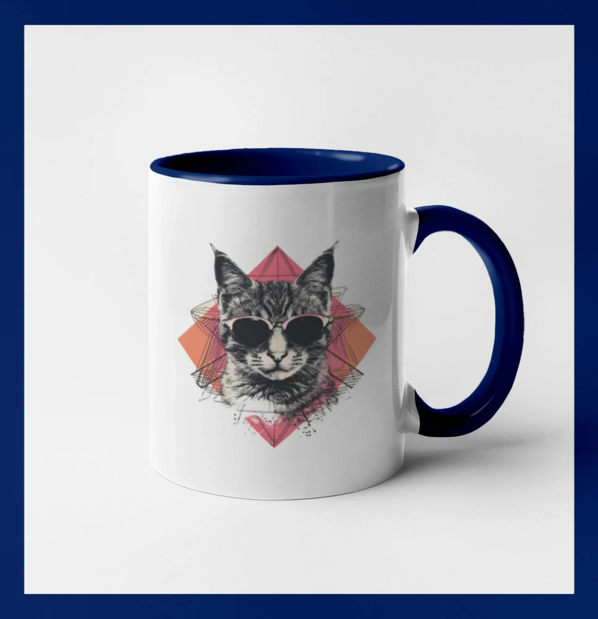 Kočka umělkyně s brýlemi