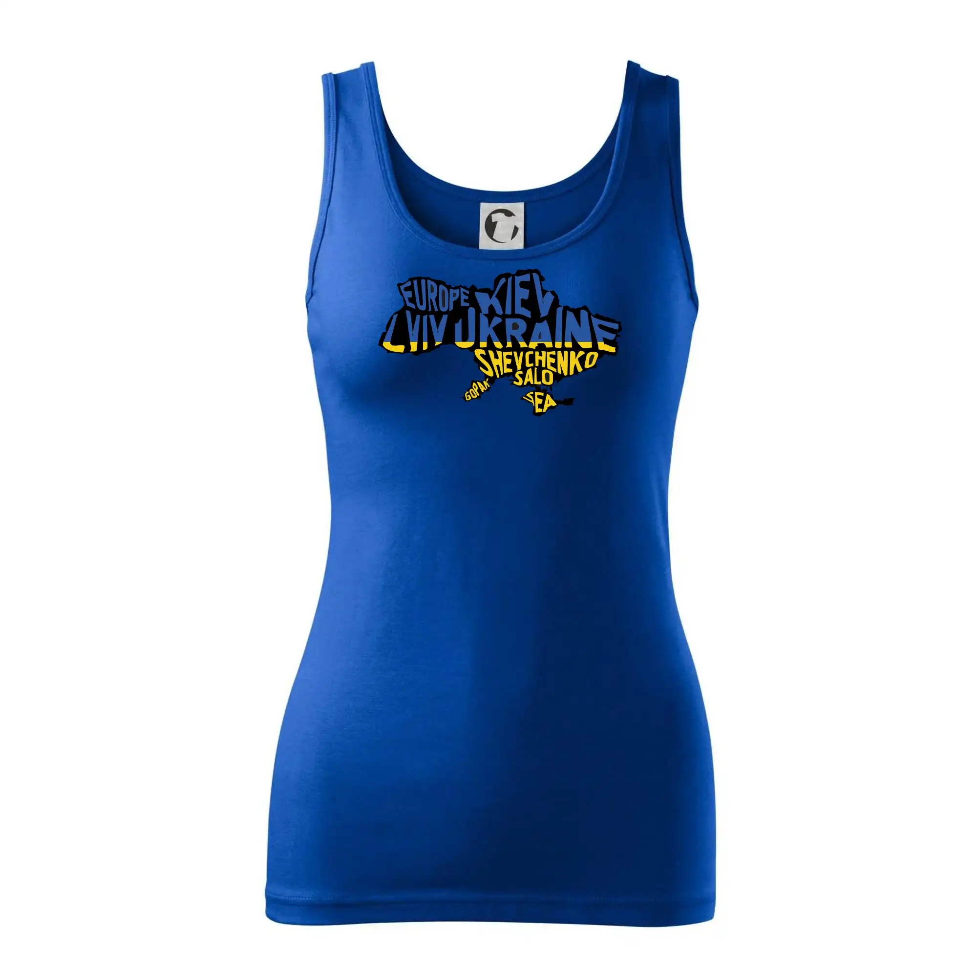 Tričká s vlajkou ukrajiny - Ukrajina - mená miest - Európa - Dámske tielko