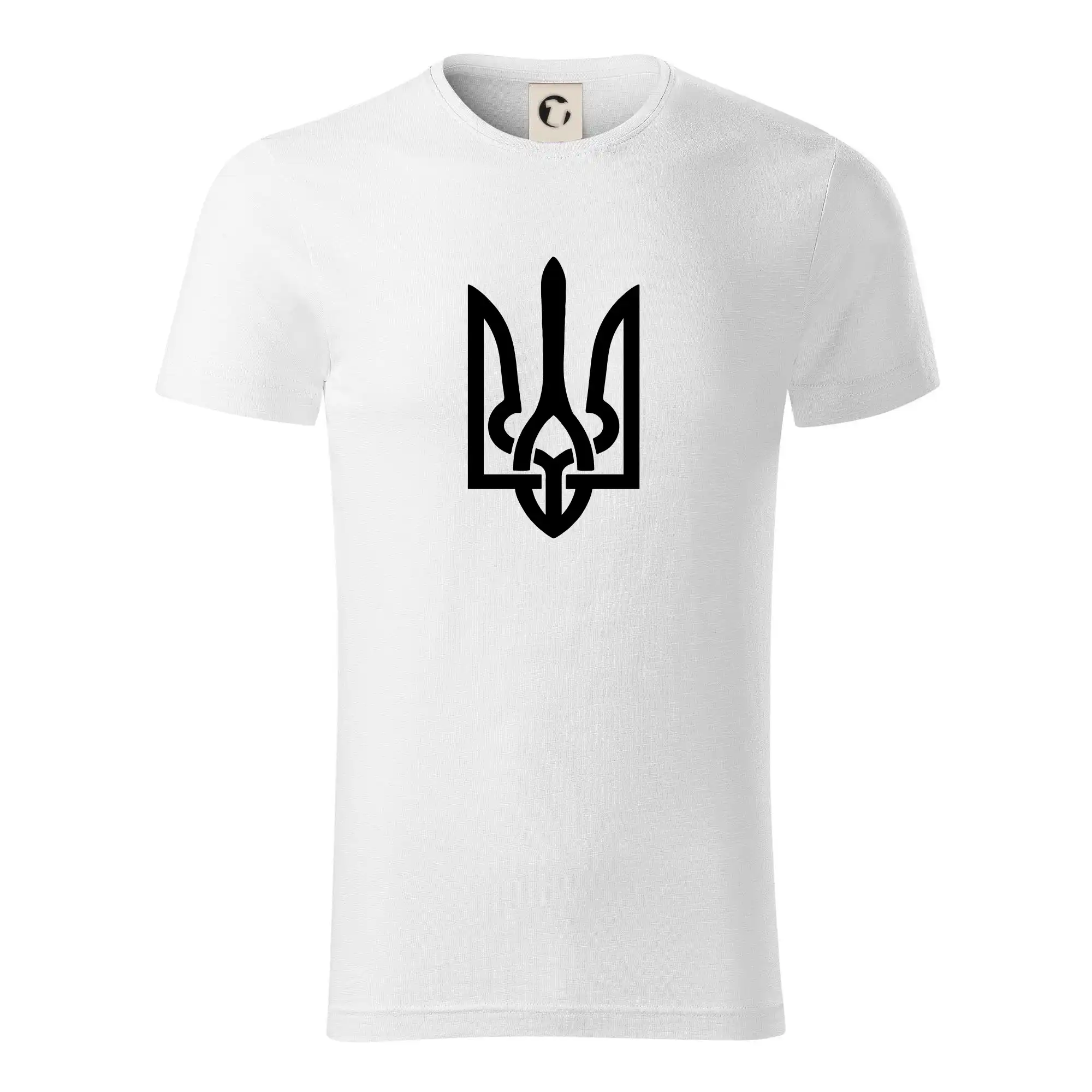 Tričká s vlajkou ukrajiny - Ukrajina trojzubec veľký - Tričko z organickej bavlny