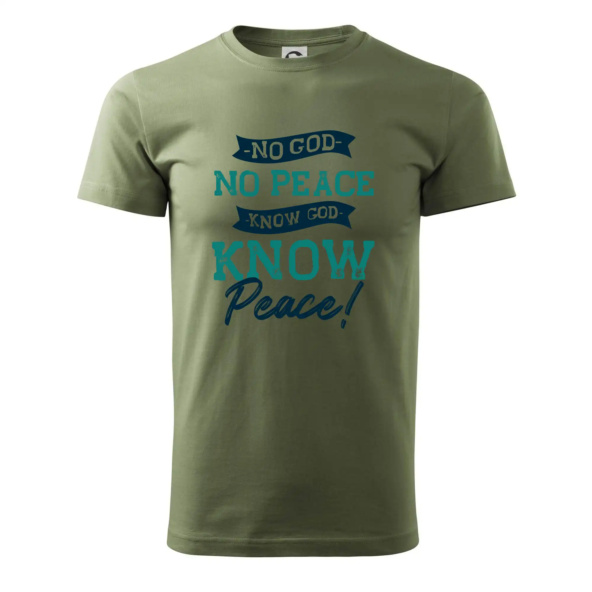 No God no peace, know God know peace - Pánske tričko nižšej gramáže