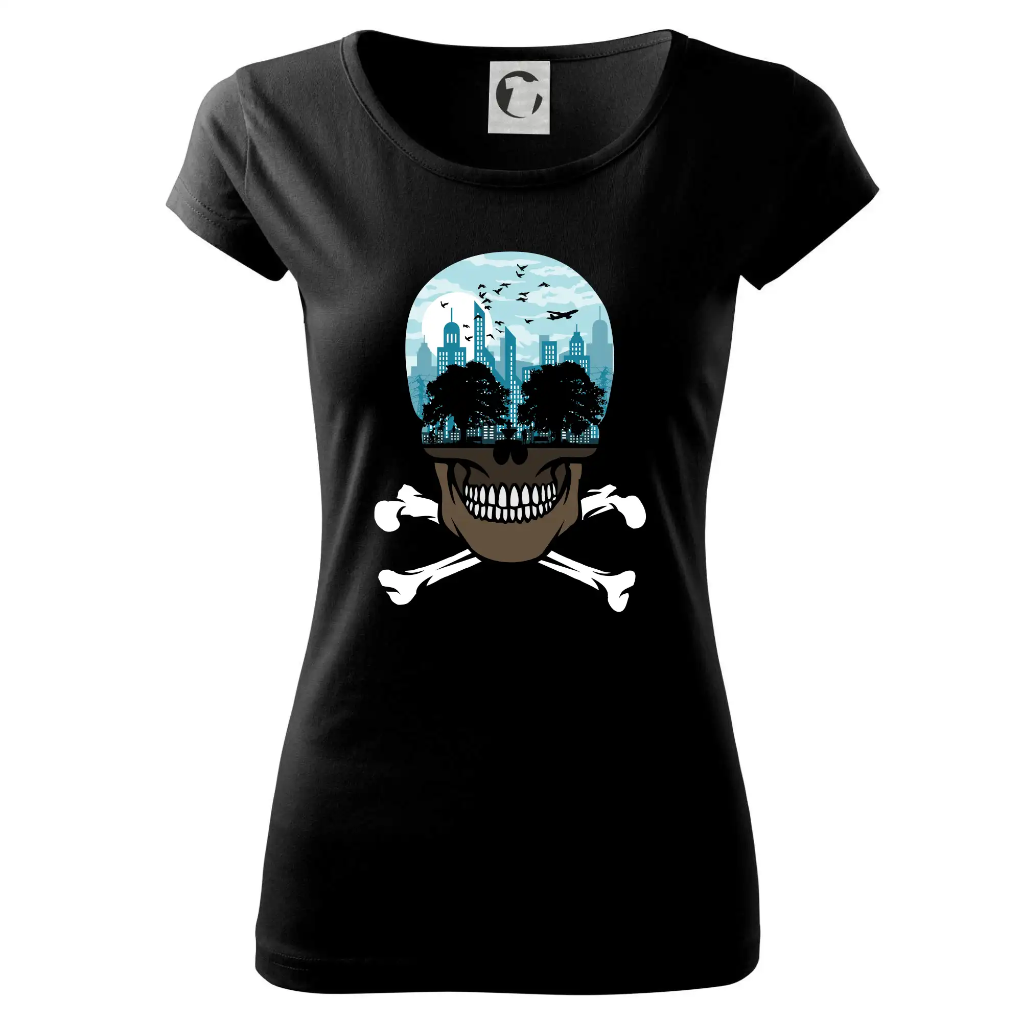 Grafické tričká - Death City skull - Dámske tričko Pure