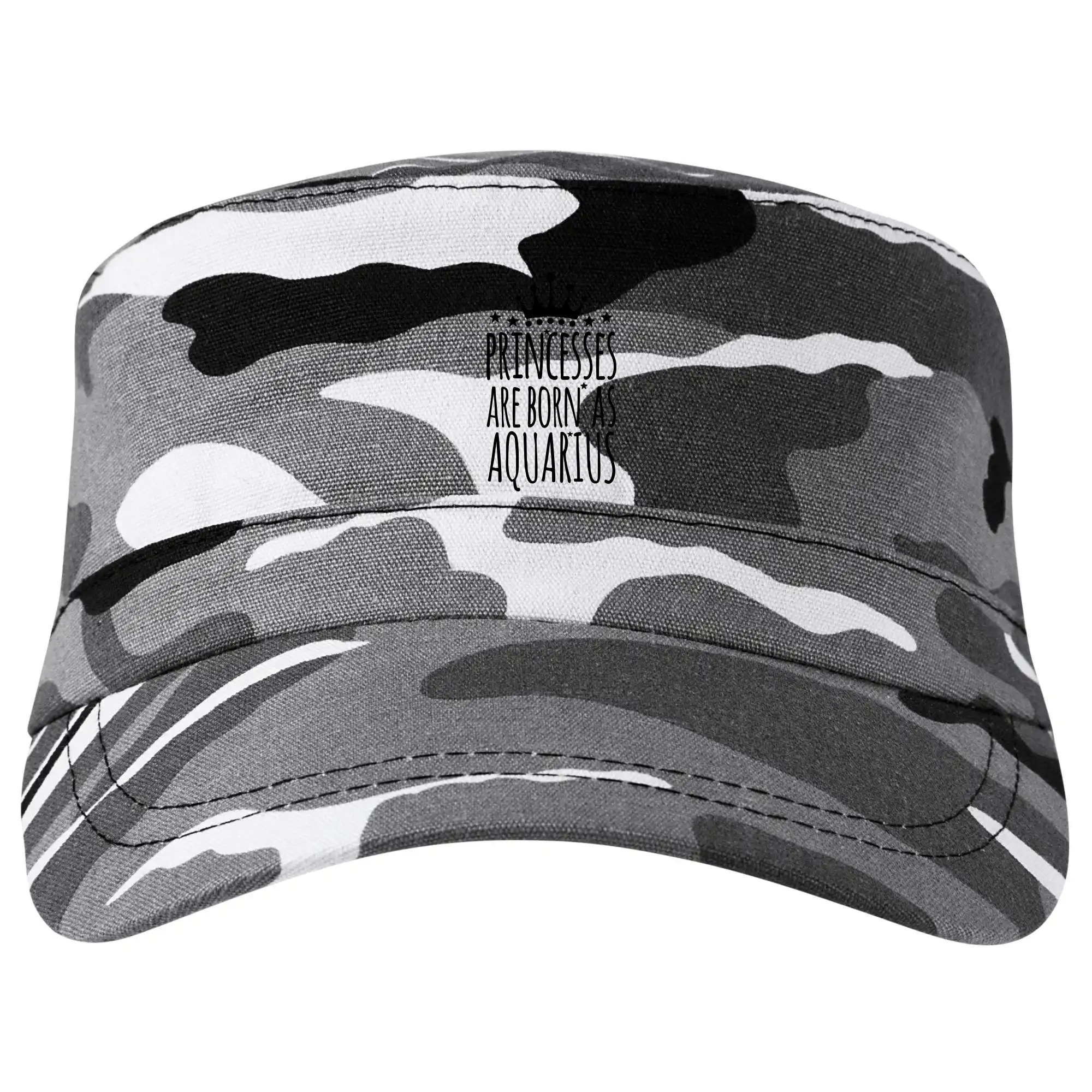 Tričká vodnár - Princesses are born as Aquarius - Vodnár - Šiltovka CAMO