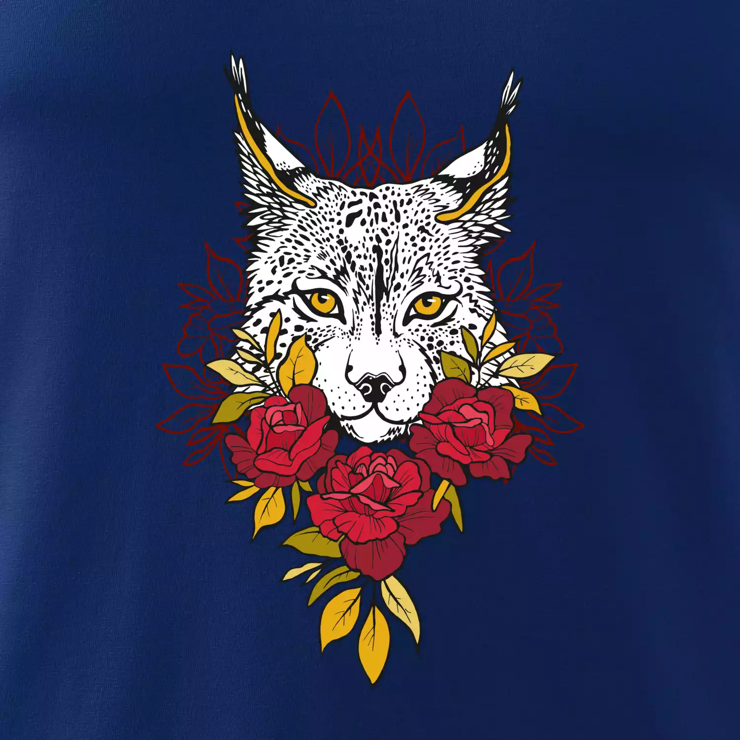 Rys s červenými ružami (Pecka design)