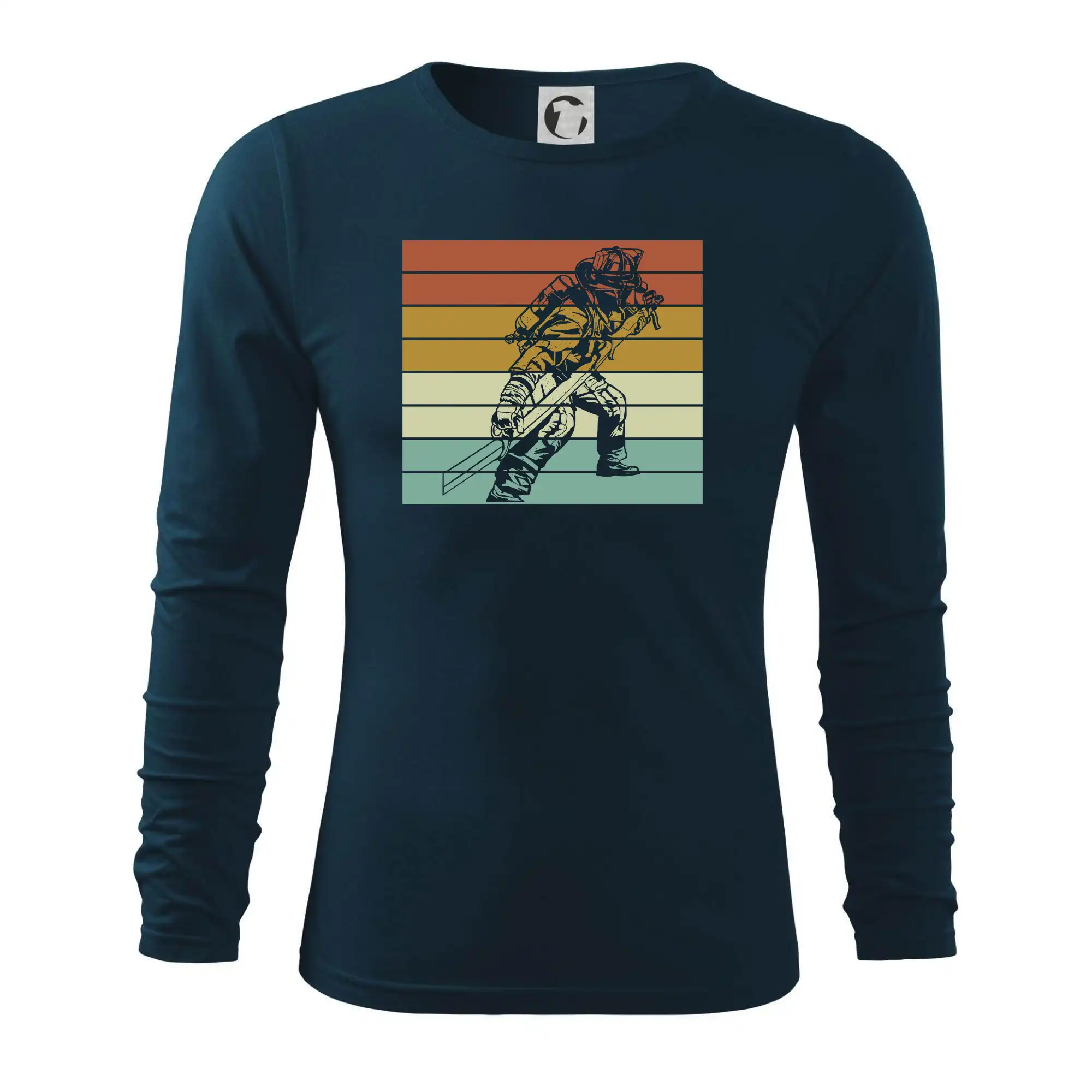 Originálne tričká pre hasičov - Vintage hasič - Tričko s dlhým rukávom FIT-T long sleeve