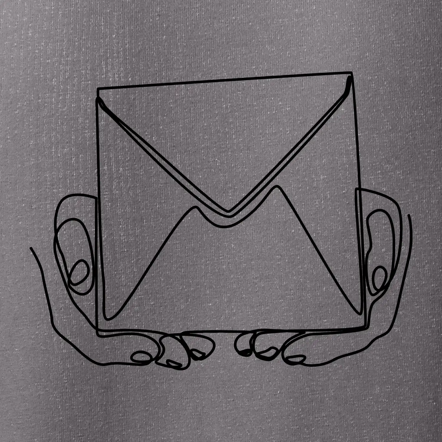 Obálka pošták jedním tahem