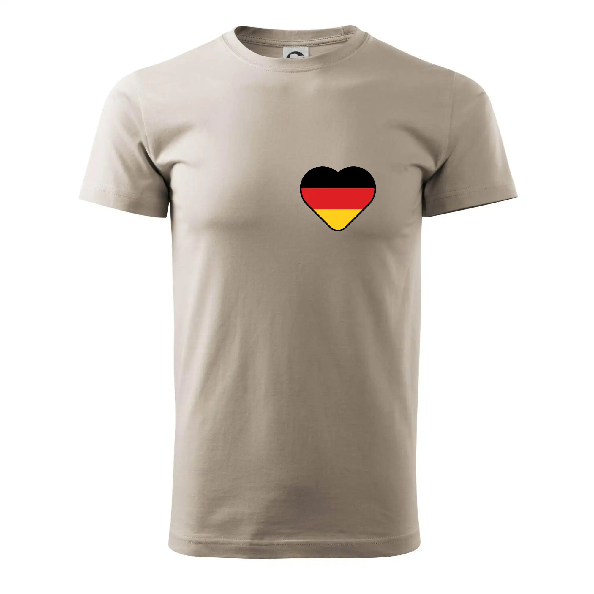Tričká Nemecko - Germany love prso - Nemecká vlajka - Pánske tričko nižšej gramáže
