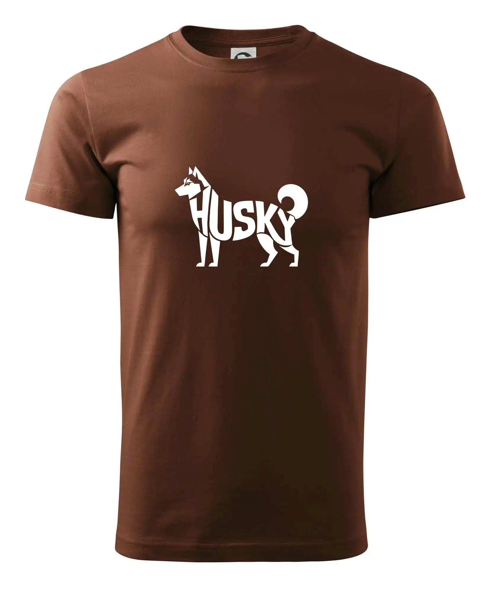 Tričká s motívom Sibírsky husky - Husky nápis v tele - Pánske tričko nižšej gramáže