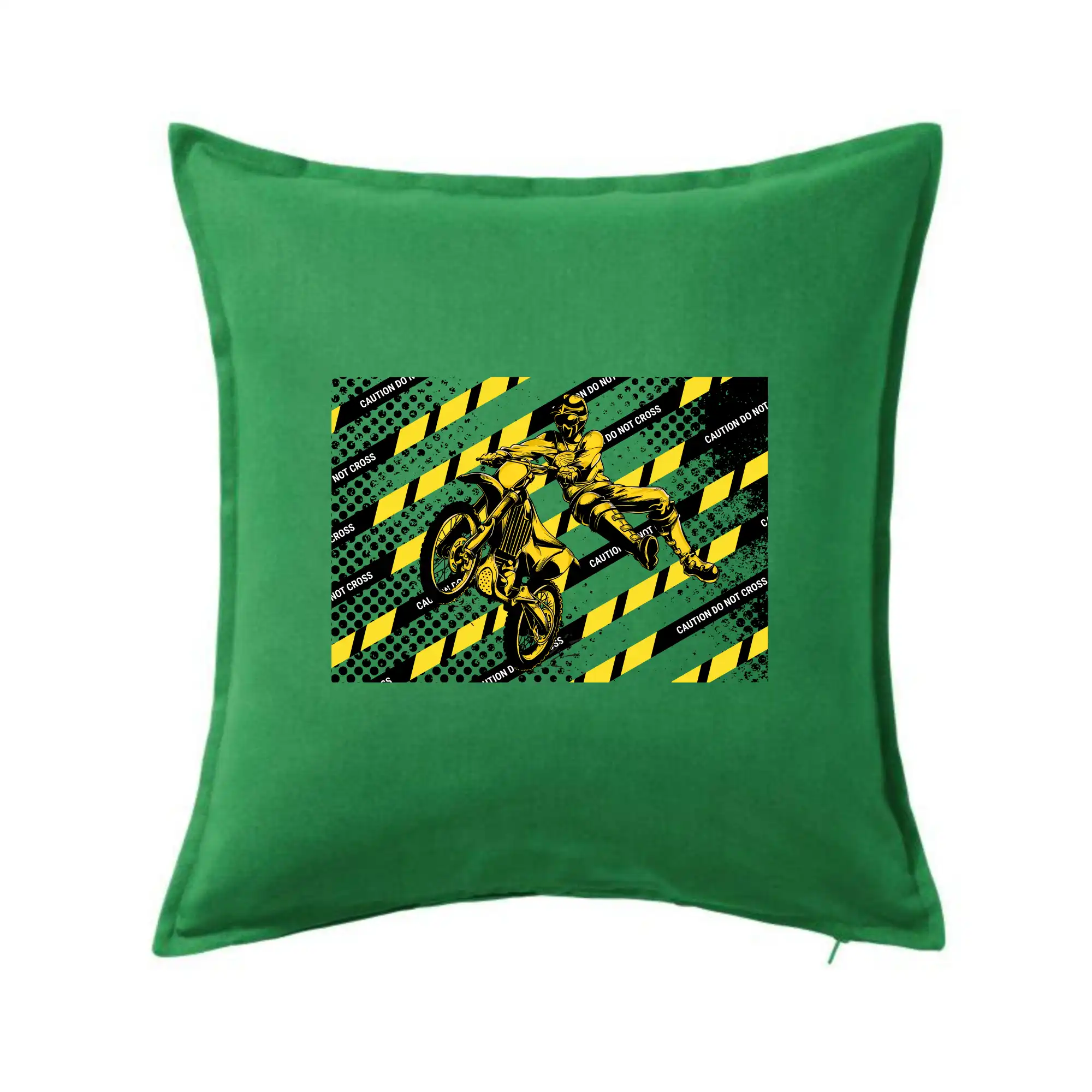 Motocross tričká - Caution do not cross - Vankúš 50x50