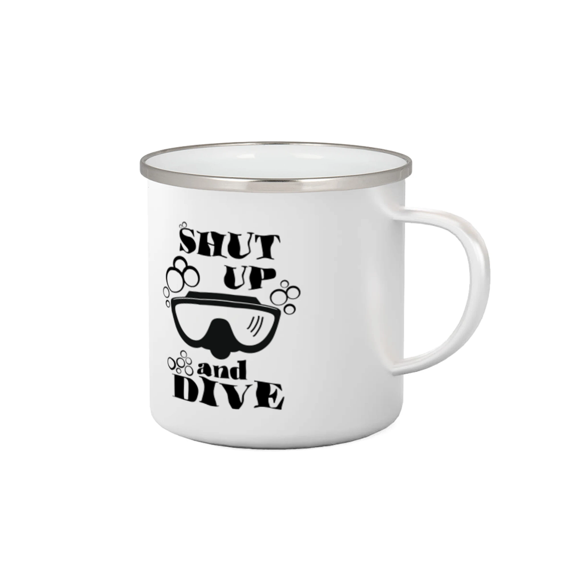 Potápačské tričká - Shut up and dive - Plecháčik