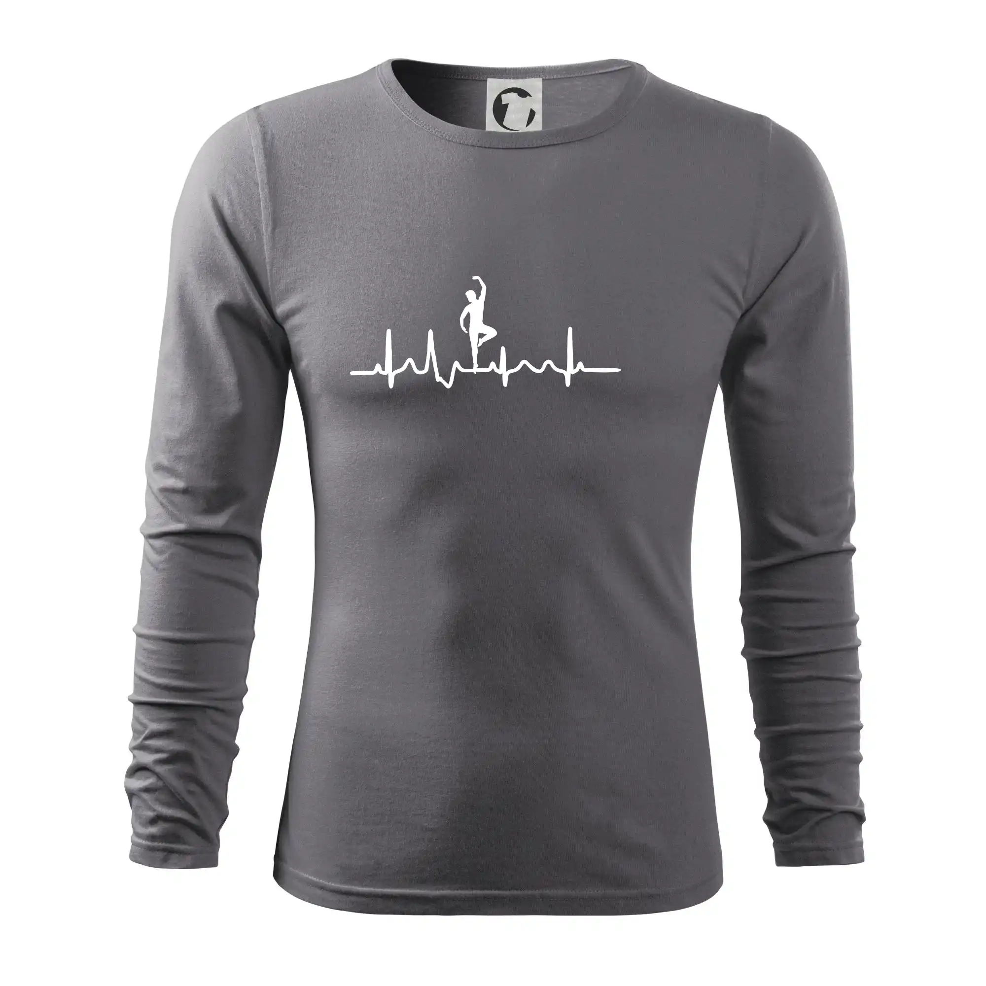 EKG tanečník muž - Tričko s dlhým rukávom FIT-T long sleeve