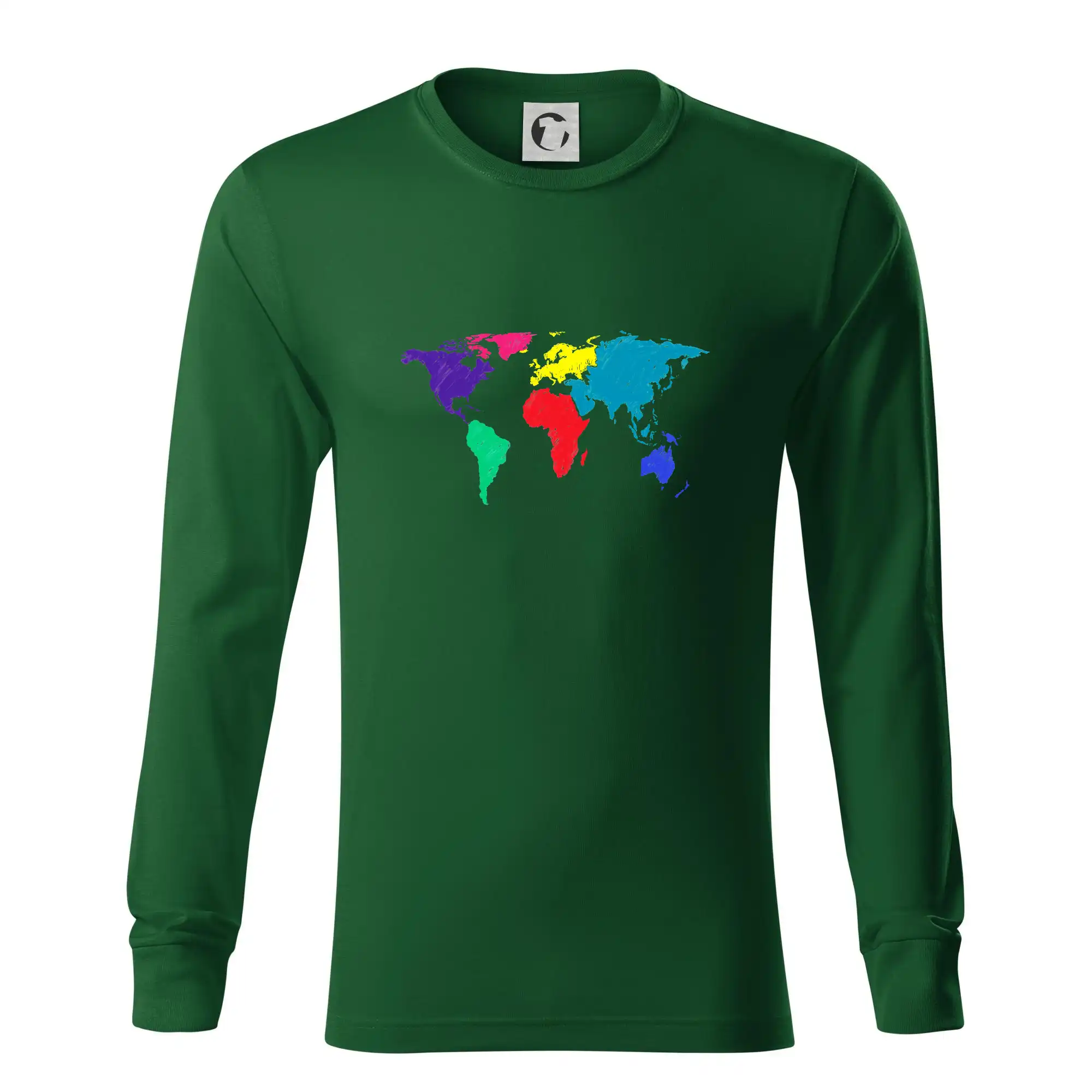 Světové kontinenty bez názvů - barevné