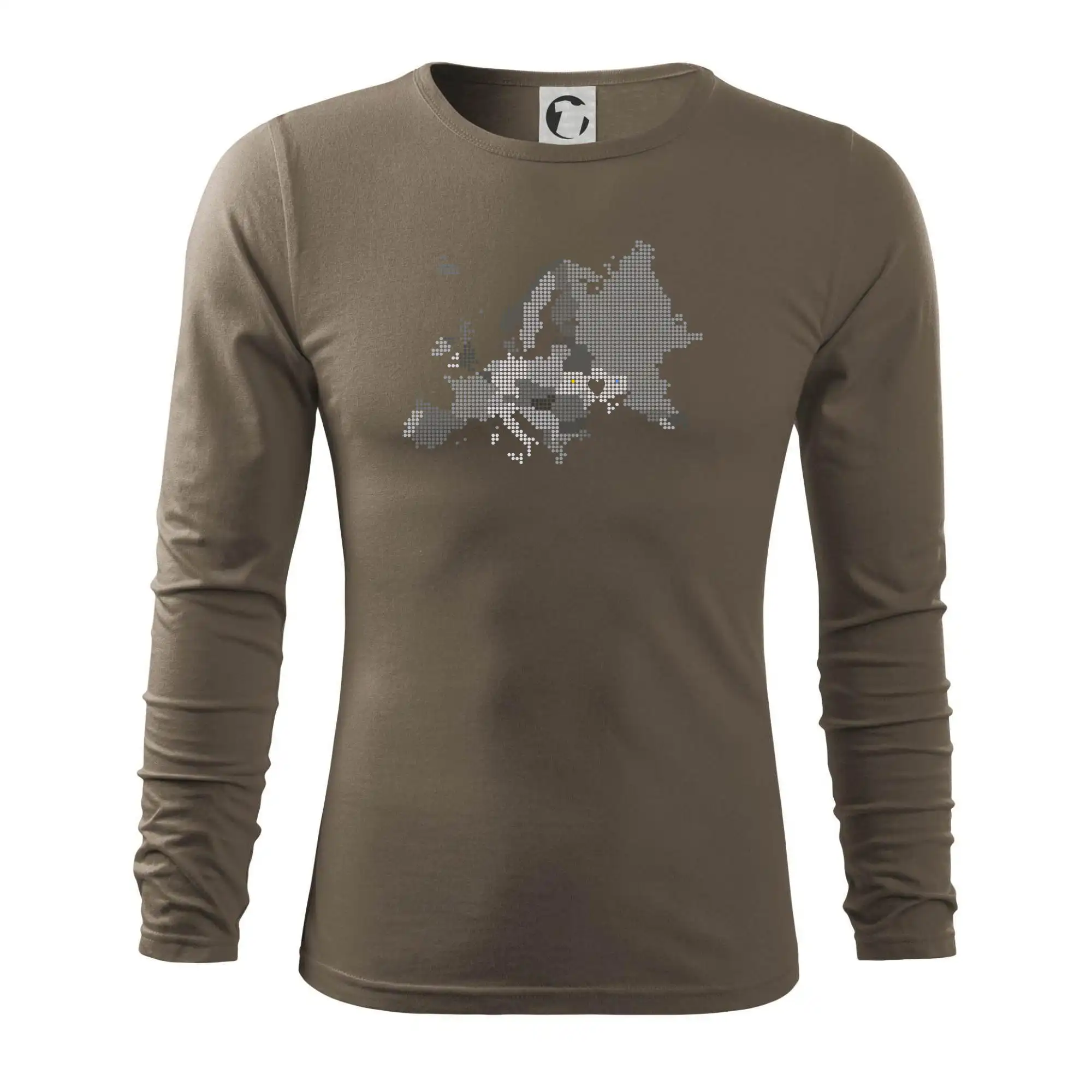 Mapa Evropy - srdce v Ukrajině