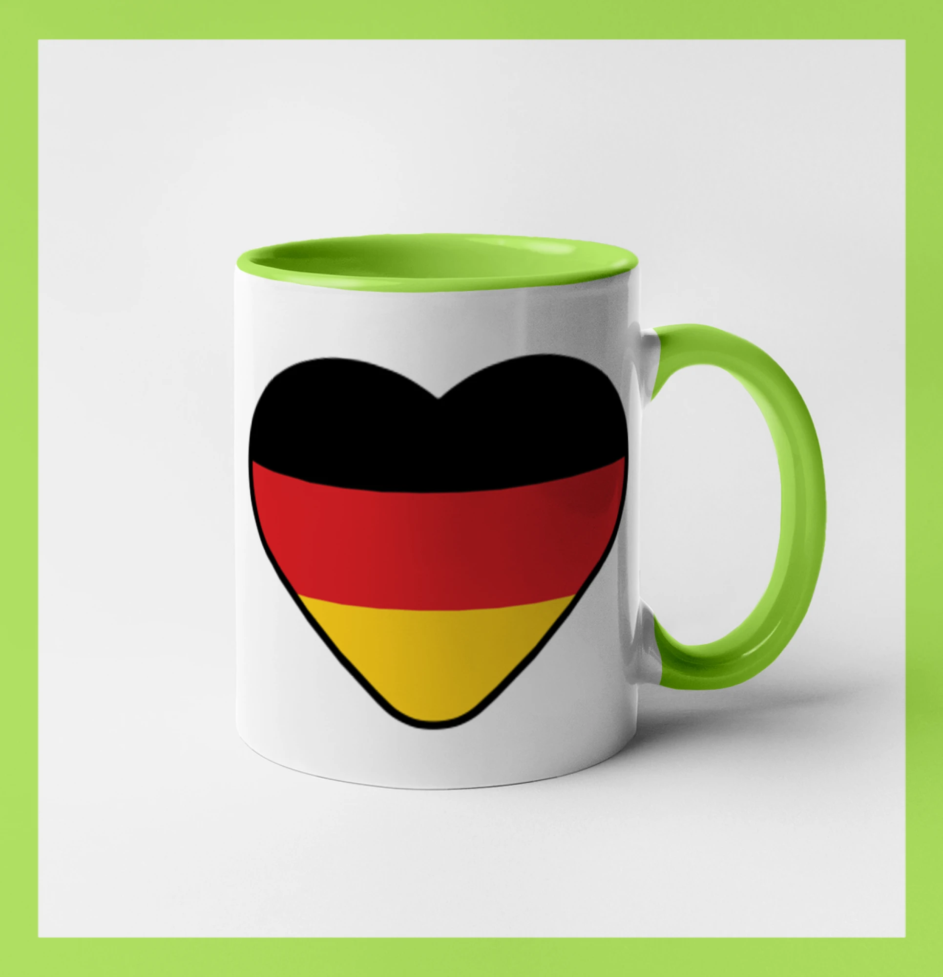 Tričká Nemecko - Germany love prso - Nemecká vlajka - Hrnček 