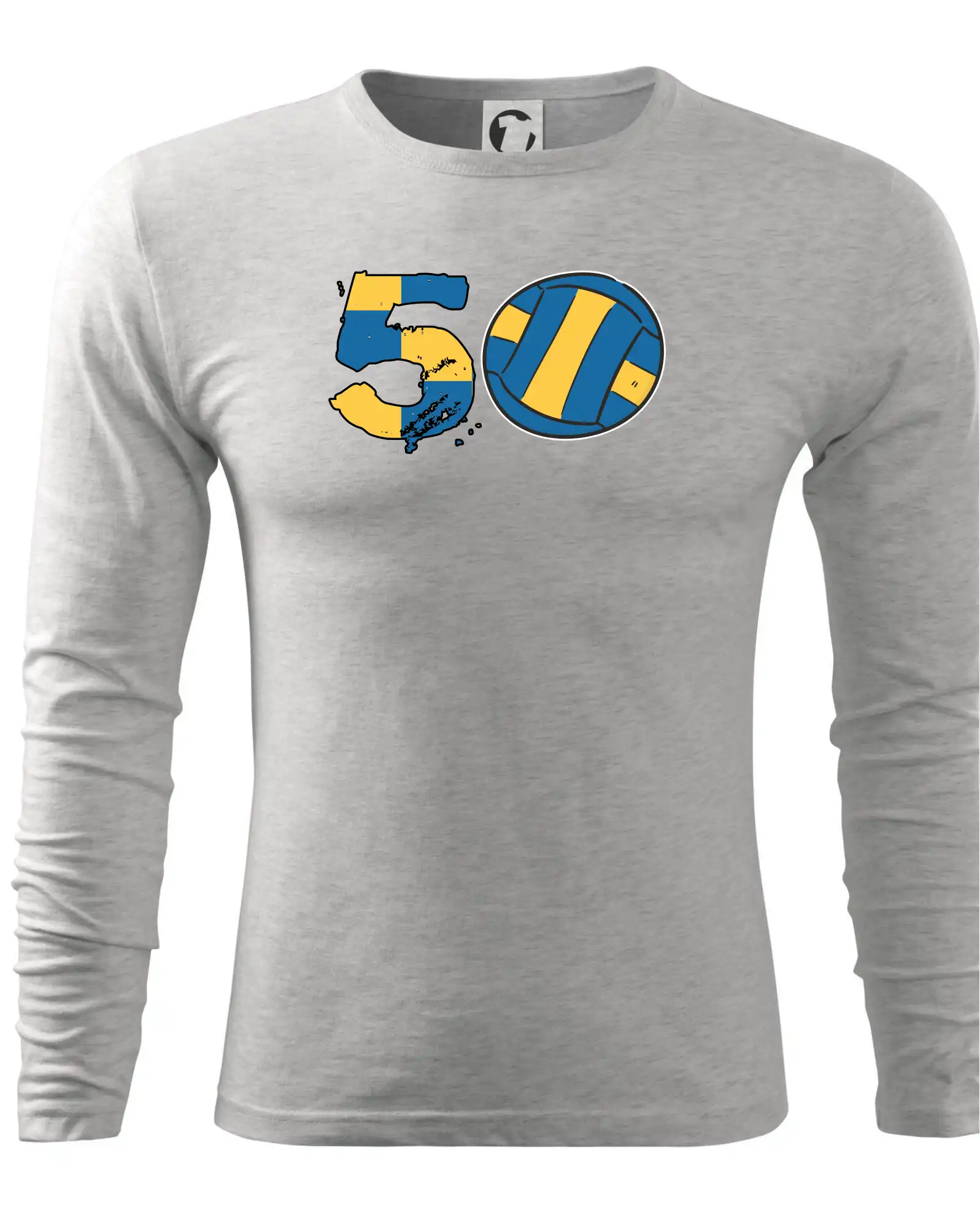 Trička na volejbal - Volejbal okrúhle narodeniny 50 - Tričko s dlhým rukávom FIT-T long sleeve