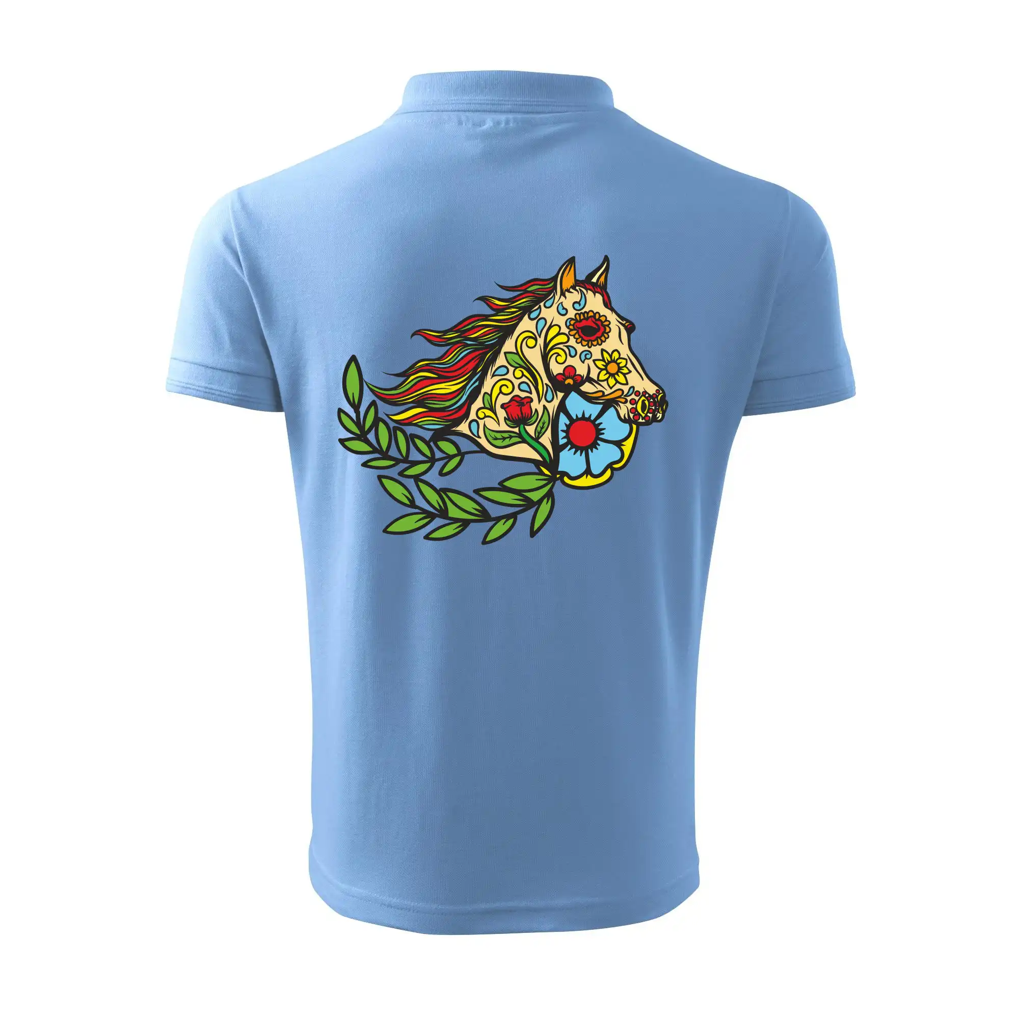 Kůň barevný s listy