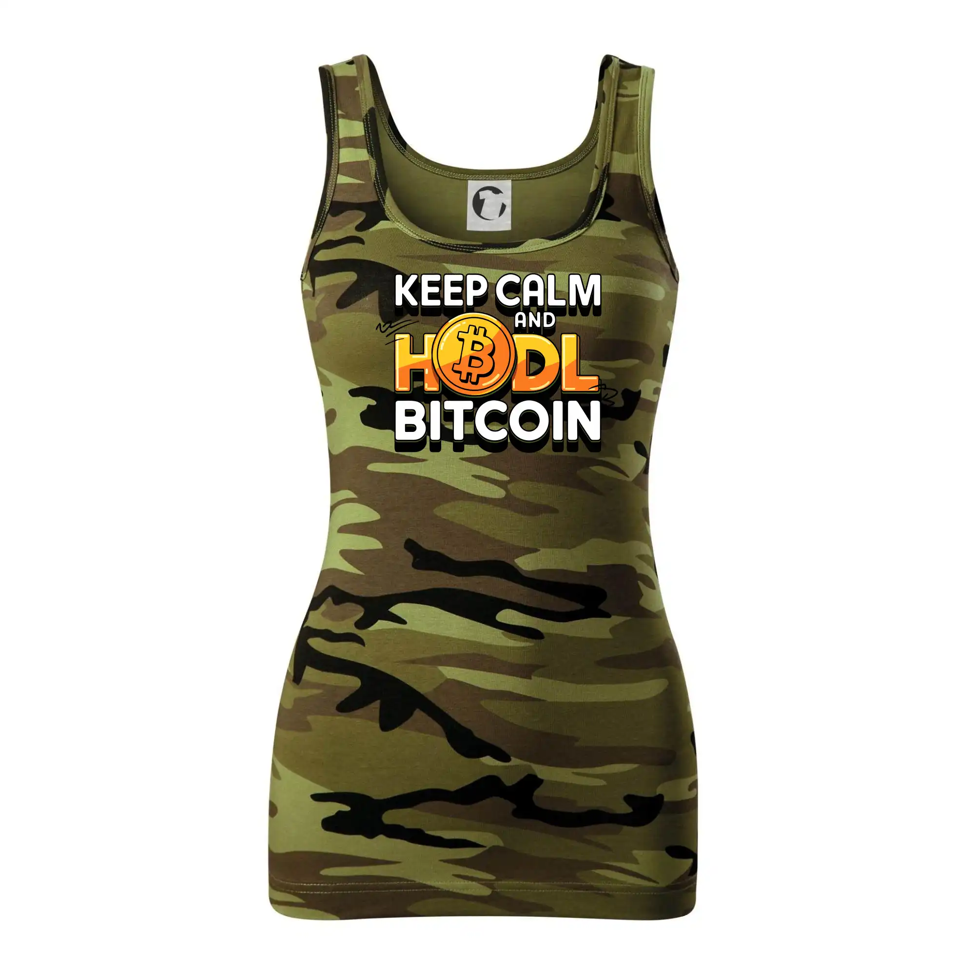 3D nápis Keep Calm and HODL Bitcoin