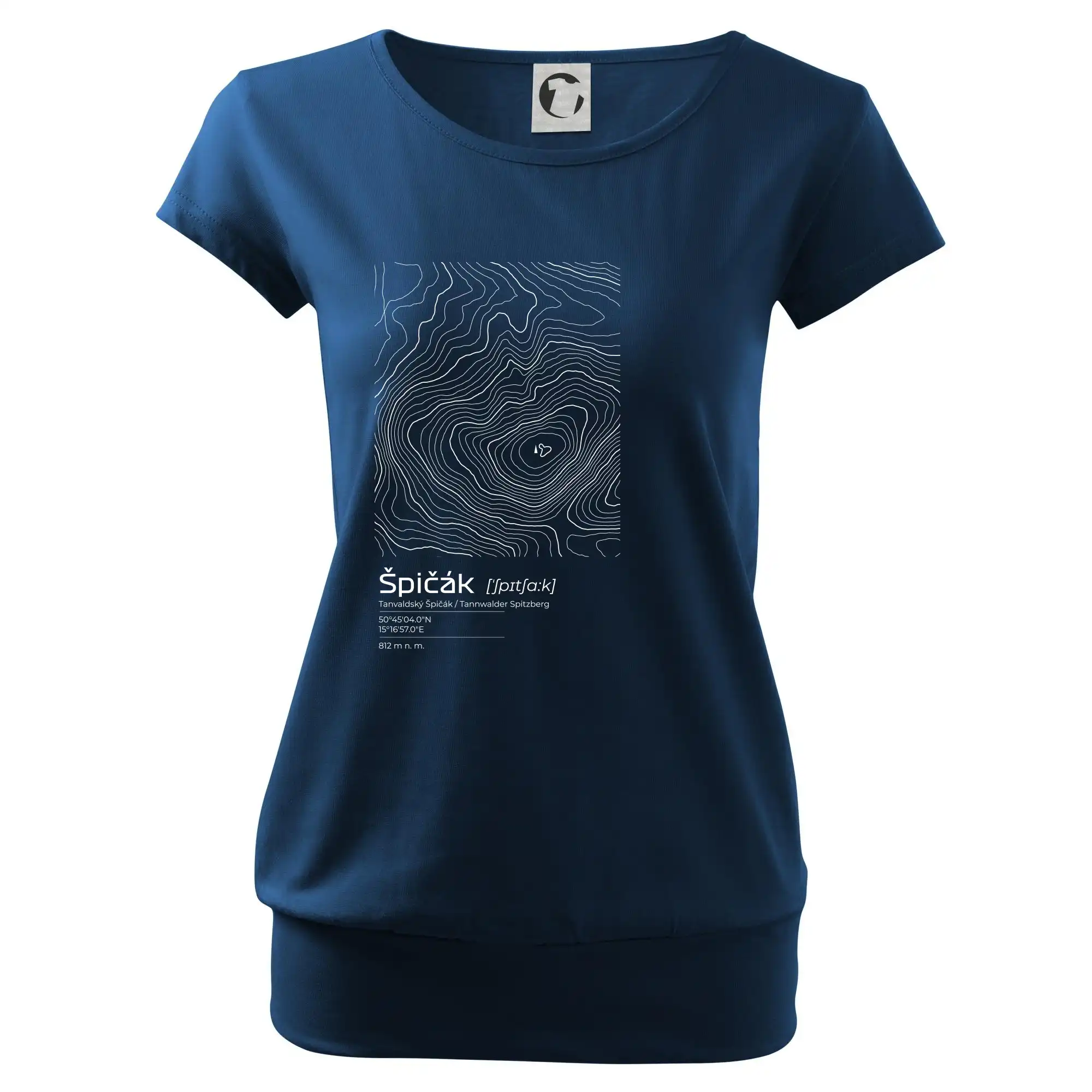 Špičák - vrstevnice v obdélníku