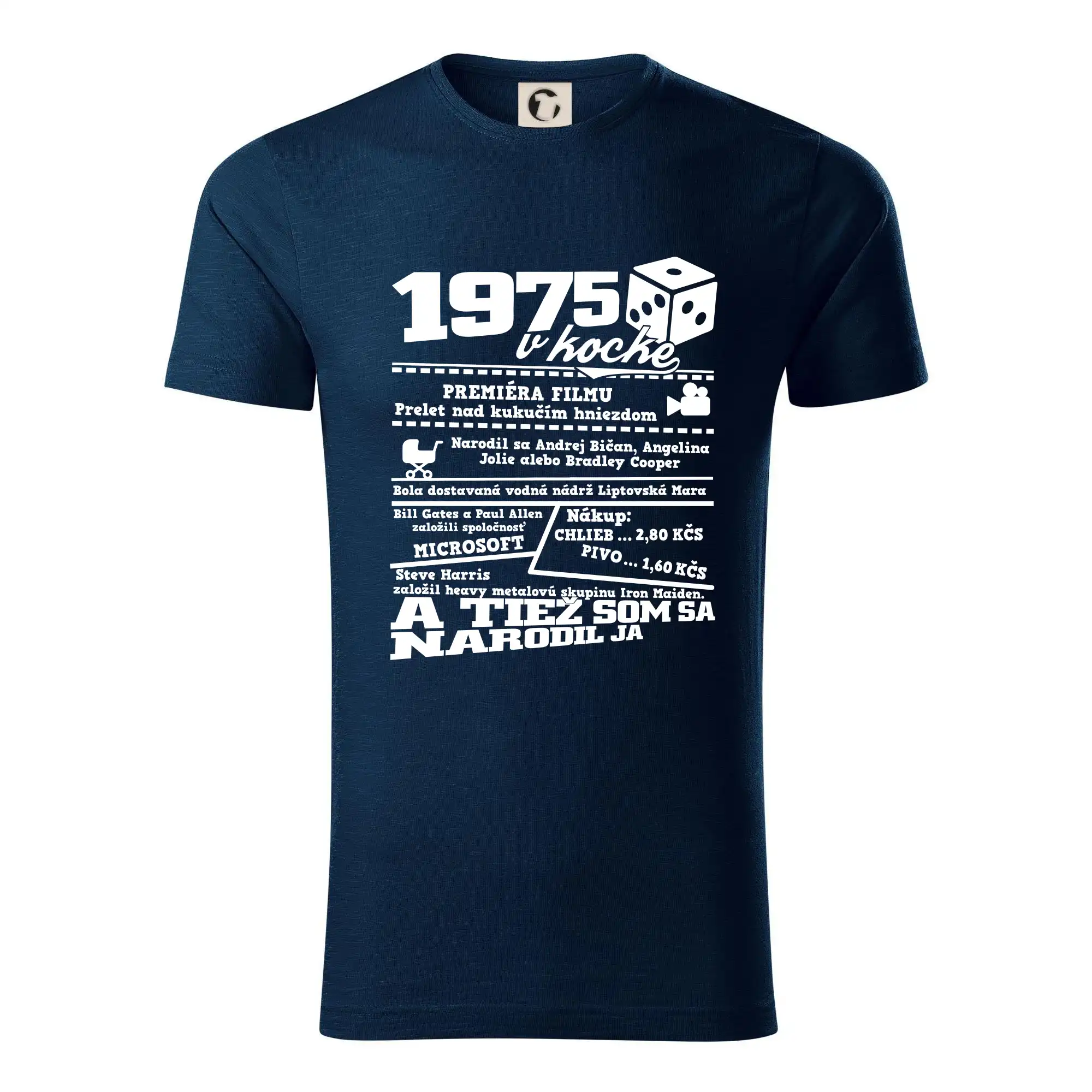 Narodeninové tričko 1975 - 1975 v kocke - Tričko z organickej bavlny