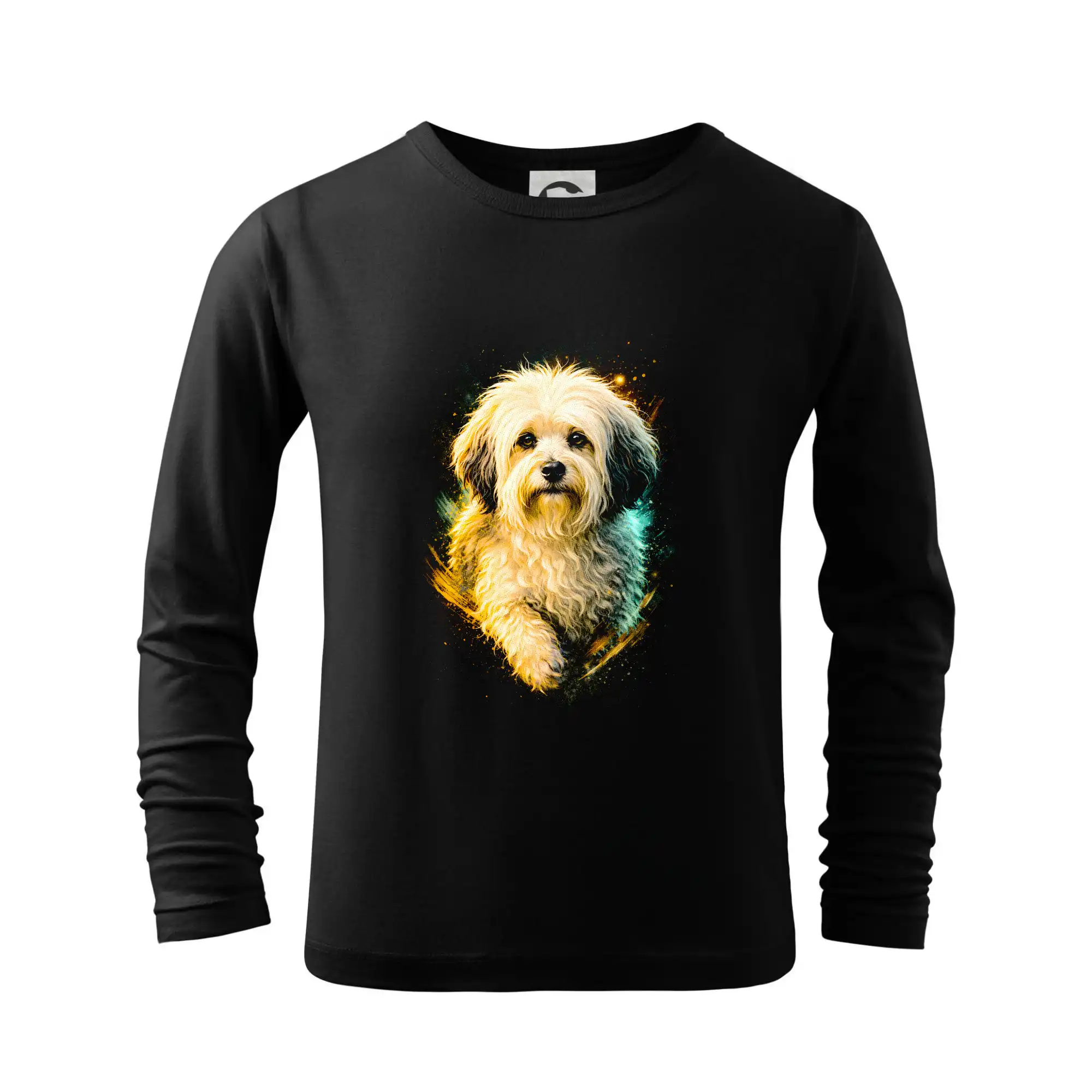 Ostatné psie plemená - Obrázok poltón havanský psík - Tričko detské Long Sleeve