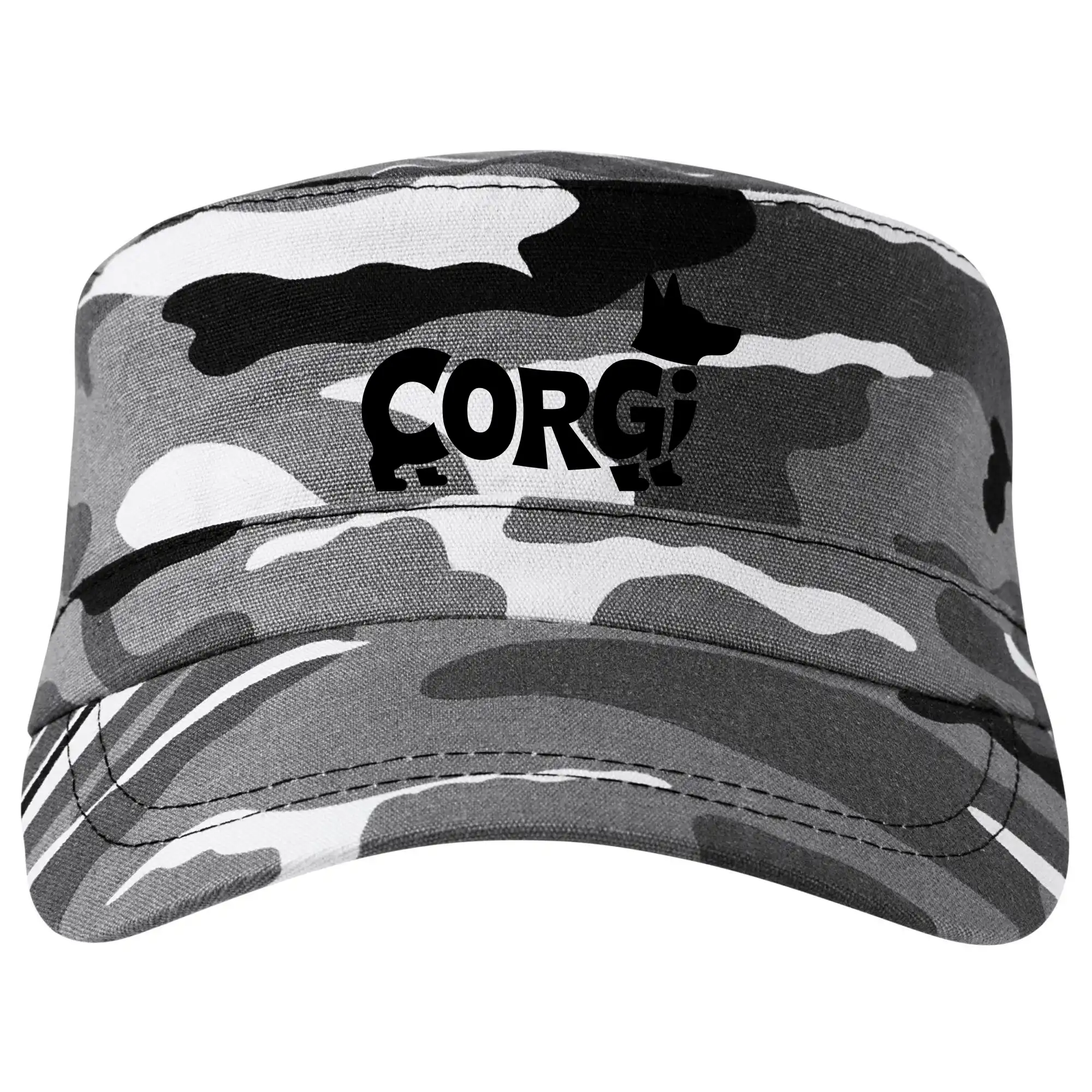 Ostatné psie plemená - Corgi nápis v tele - Šiltovka CAMO