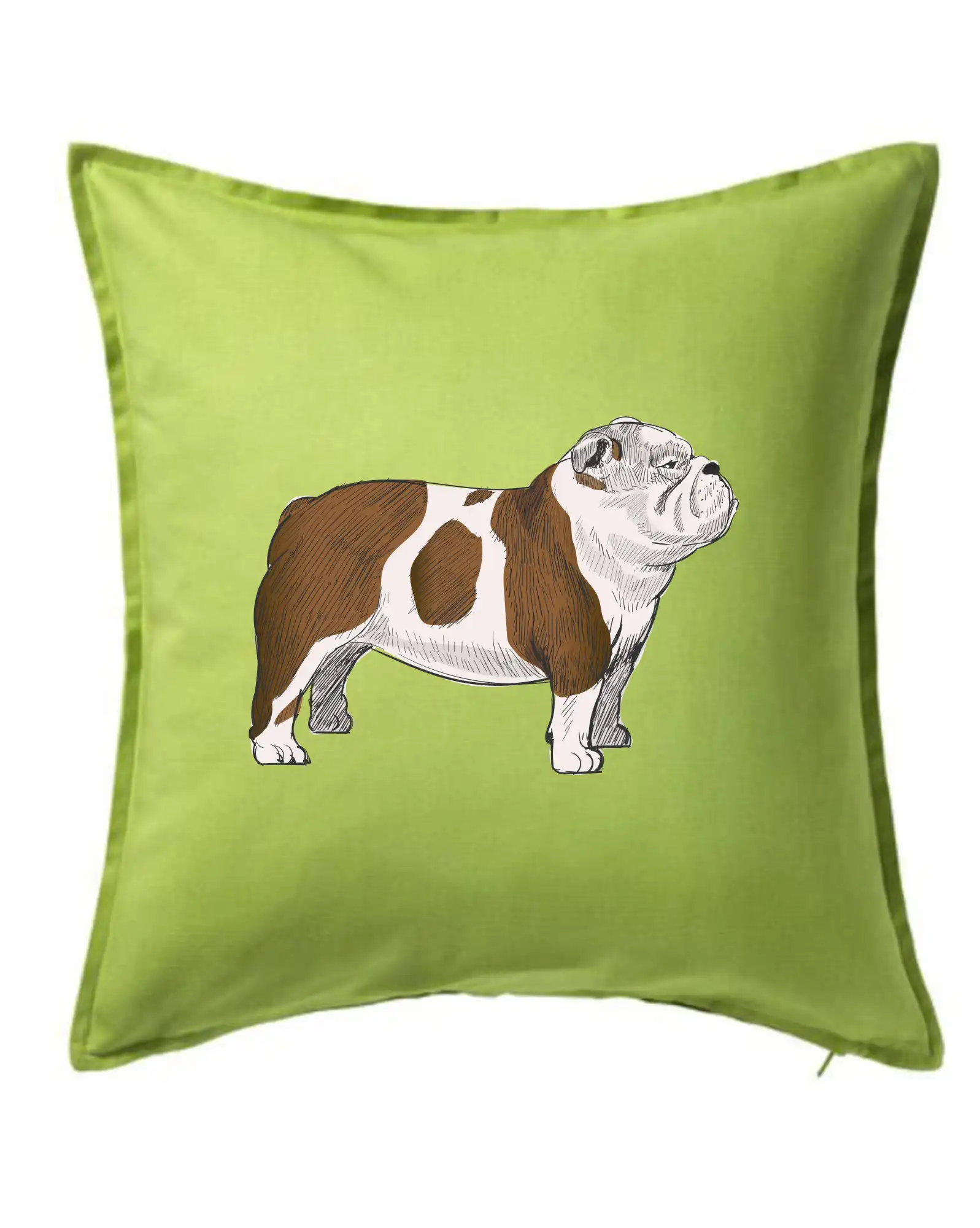 Ostatné psie plemená - Vintage English bulldog - Vankúš 50x50