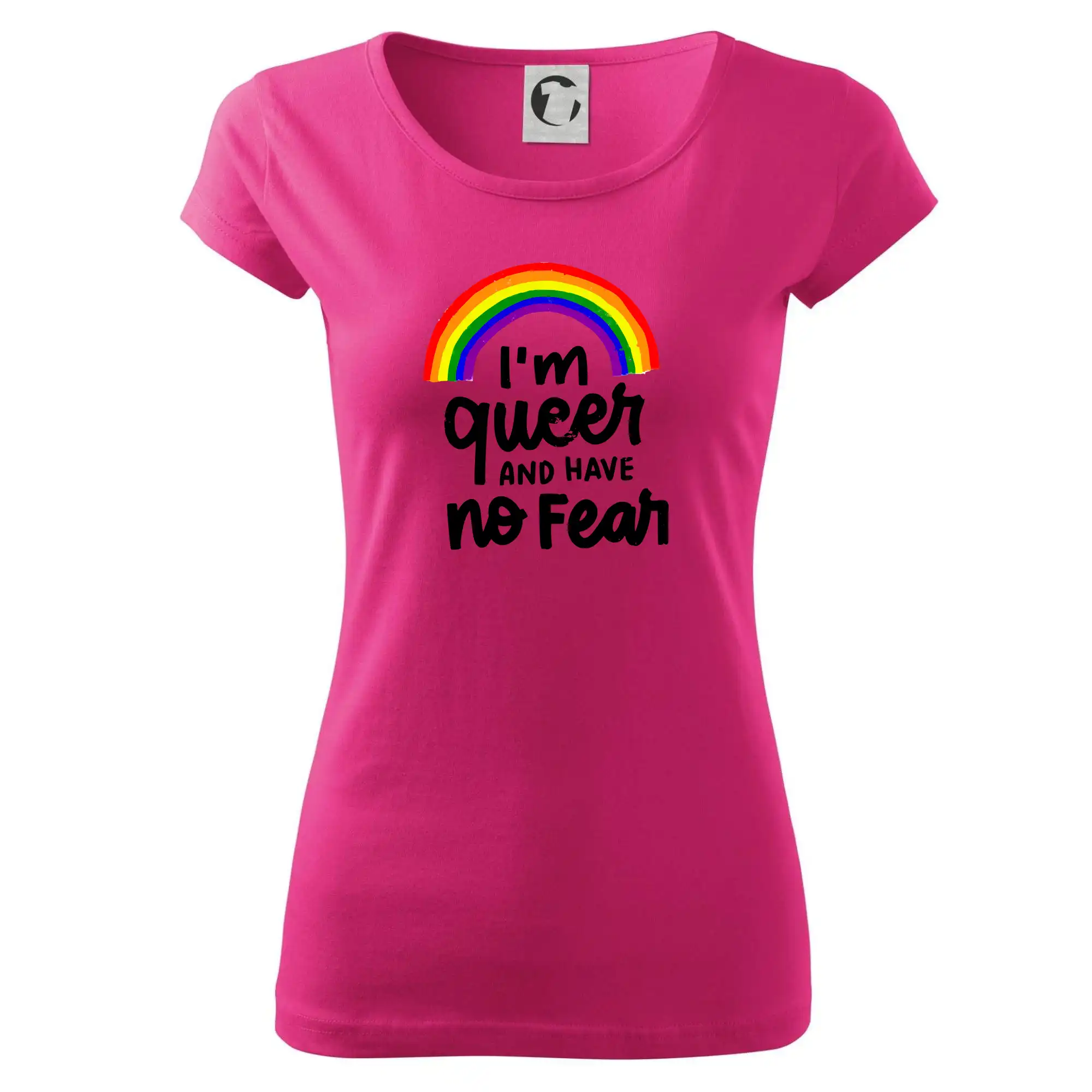 Tričká pre LGBT a Queer komunitu - Im queer and have no fear - Dámske tričko Pure