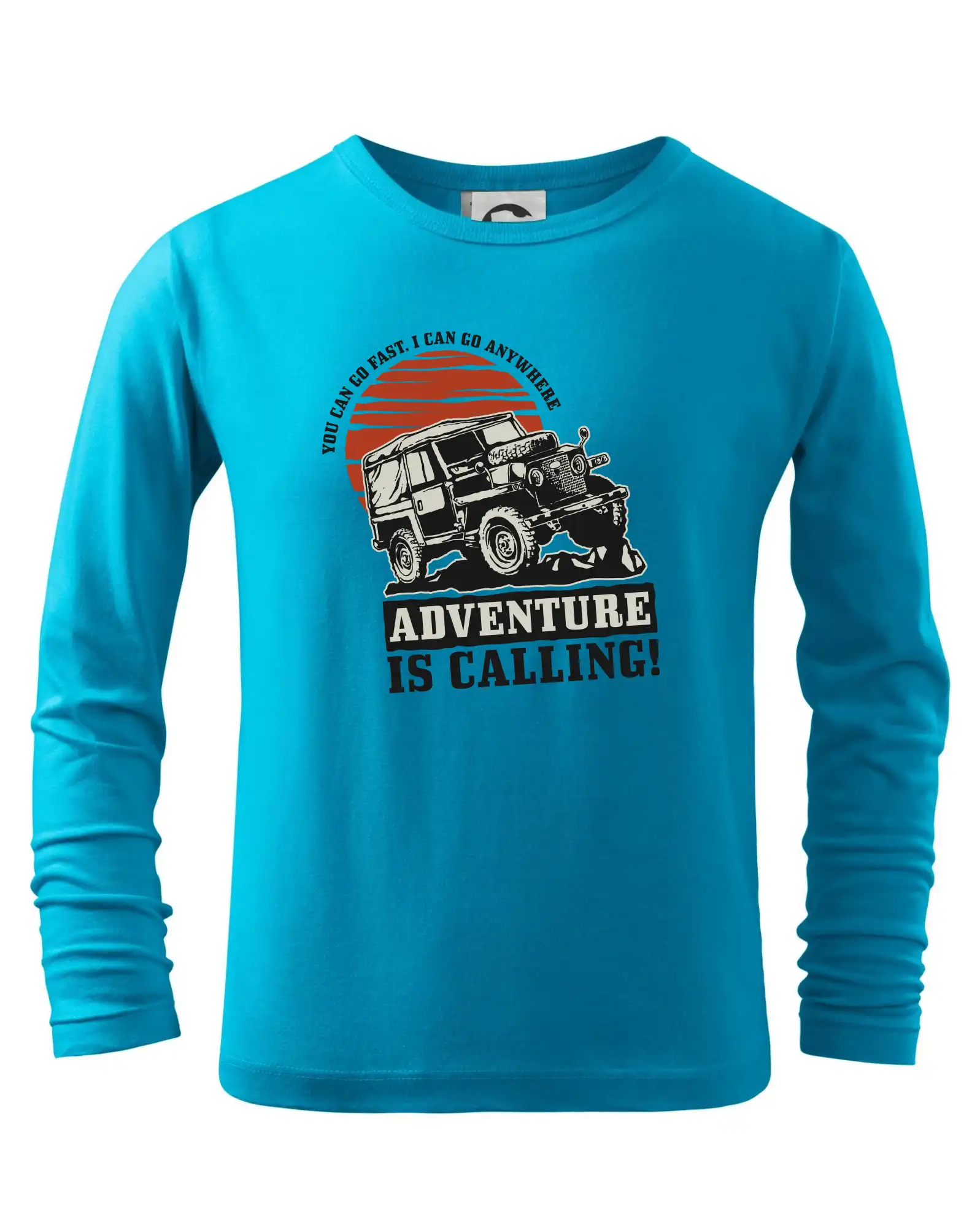 Auto tričká - Adventure is calling 4x4 - Tričko detské Long Sleeve