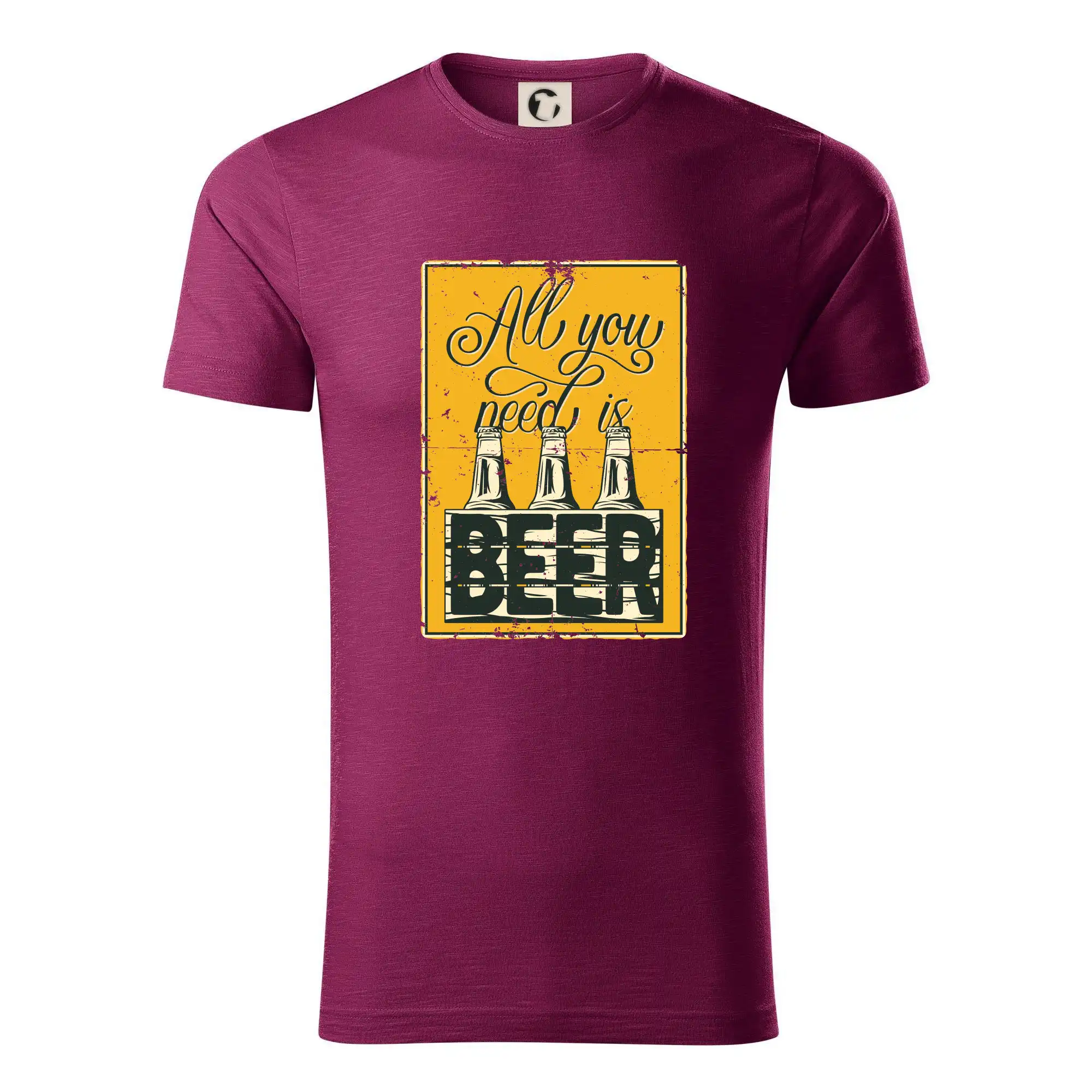 Vtipná tričká pre pivárov - All you need is beer - Tričko z organickej bavlny