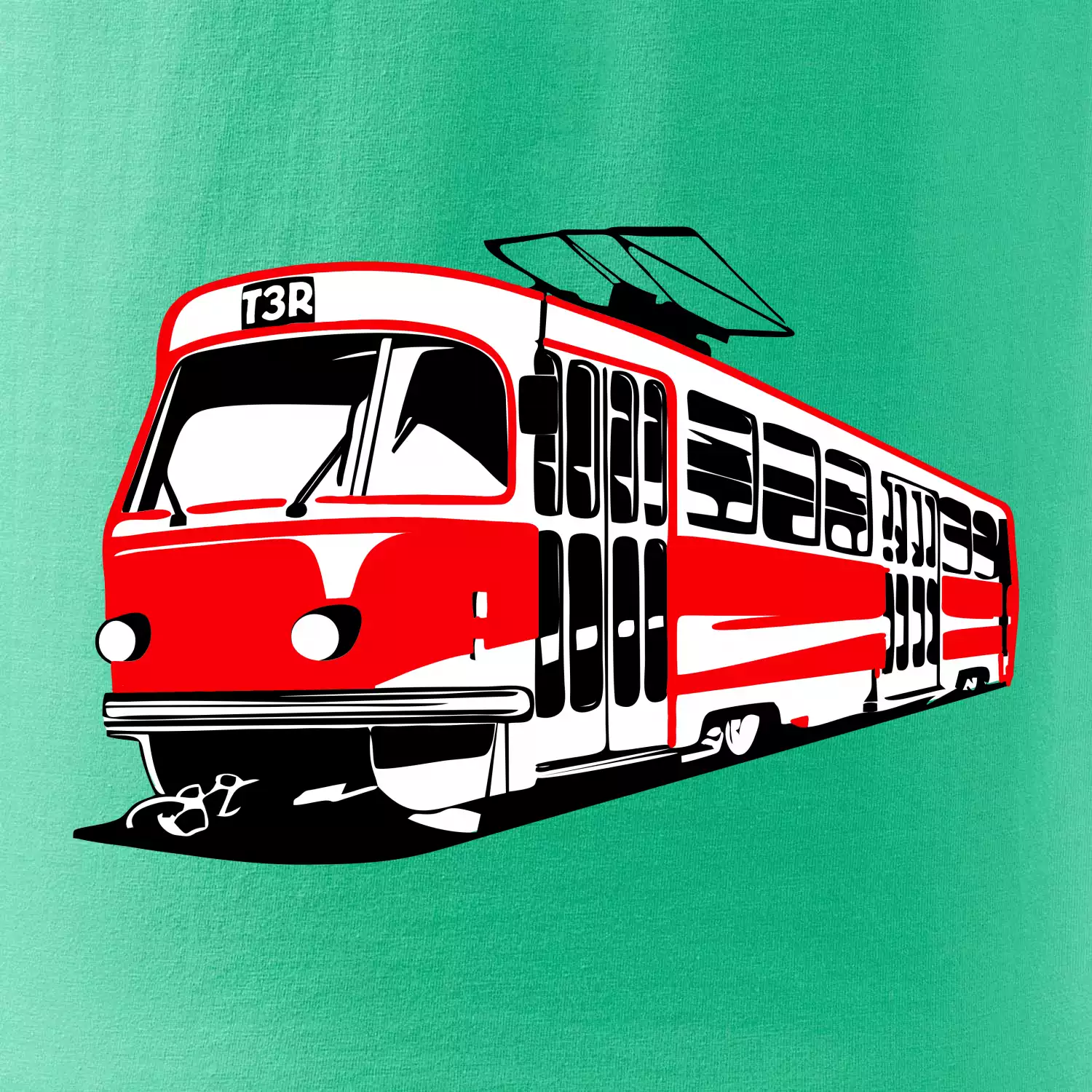 Tramvaj T3R barevná