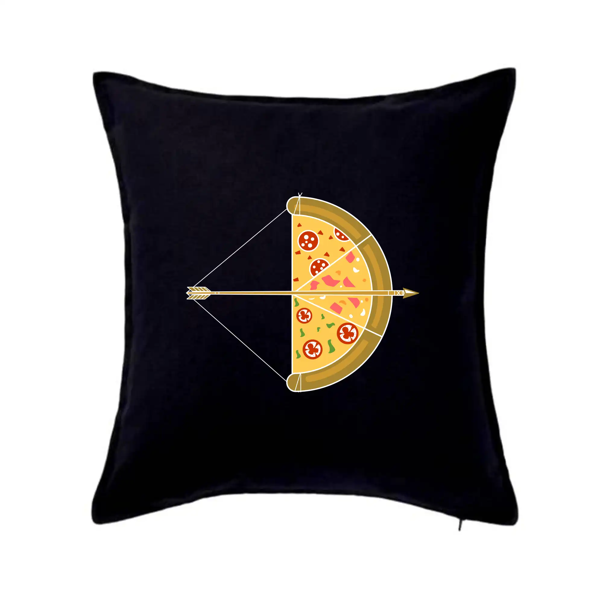 Šíp a pizza - Vankúš 50x50