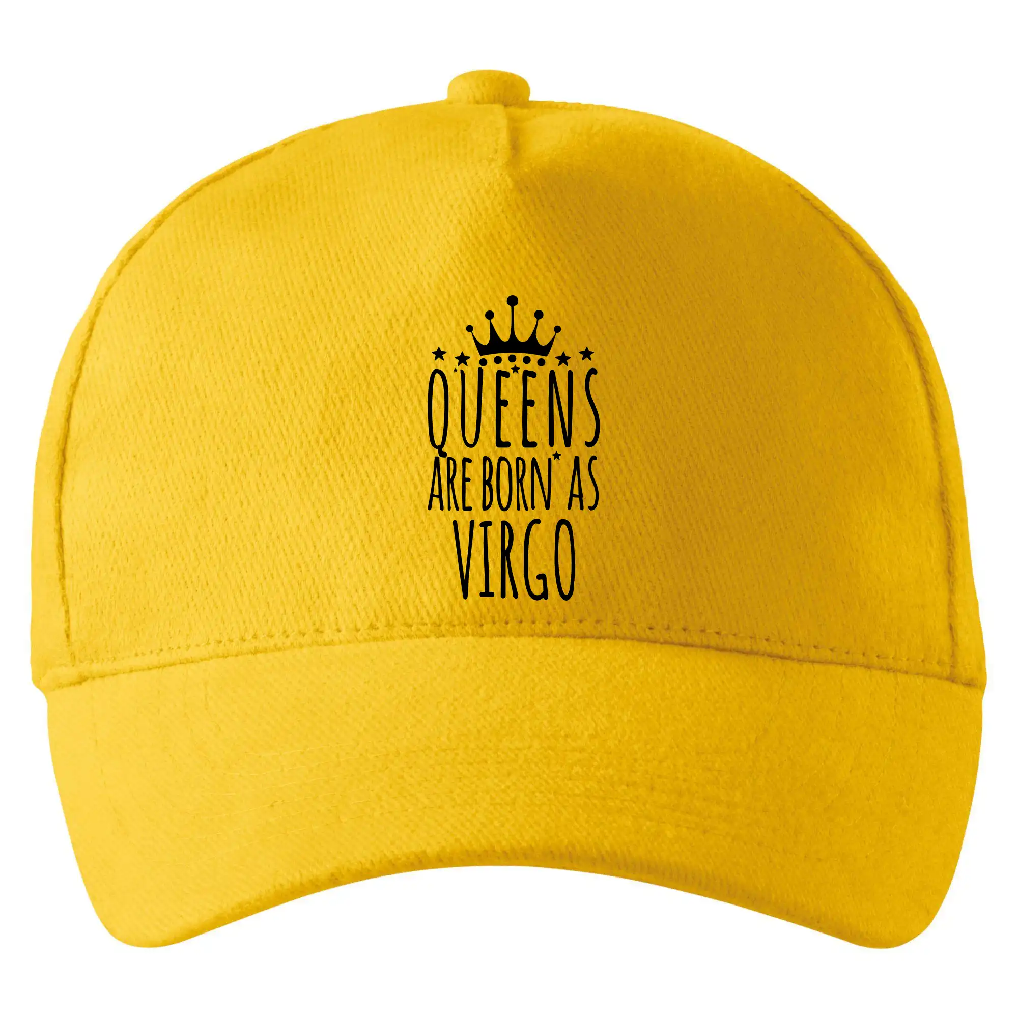 Tričká panna - Queens are born as Virgo - Panna - Šiltovka so zahnutým šiltom a mosaznou sponou