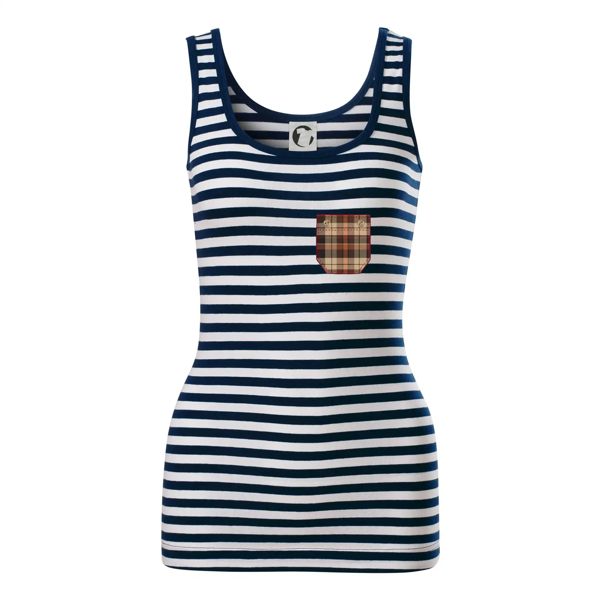 Grafické tričká - Flanelové triko hnědé - Sailor tielko na vodu