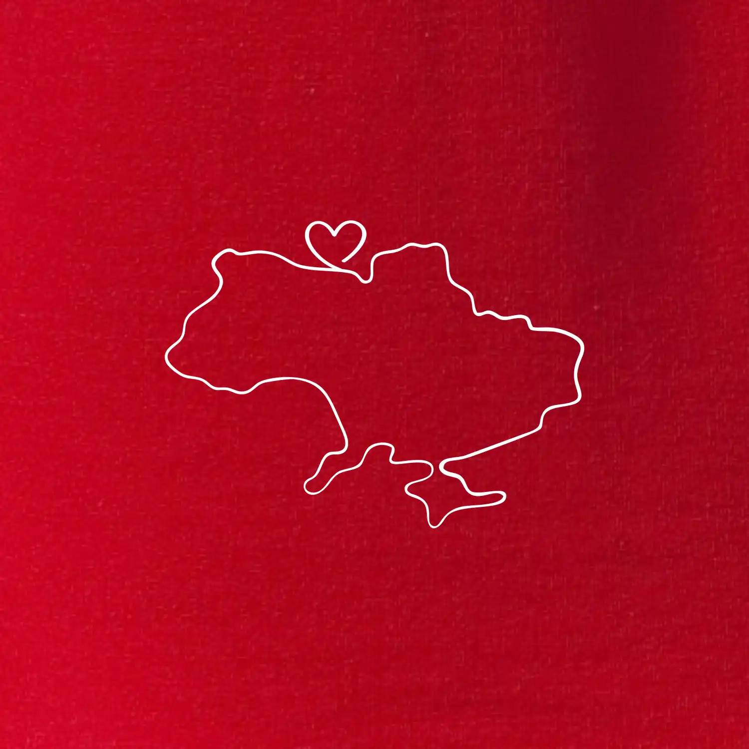 Mapa Ukrajiny - srdce