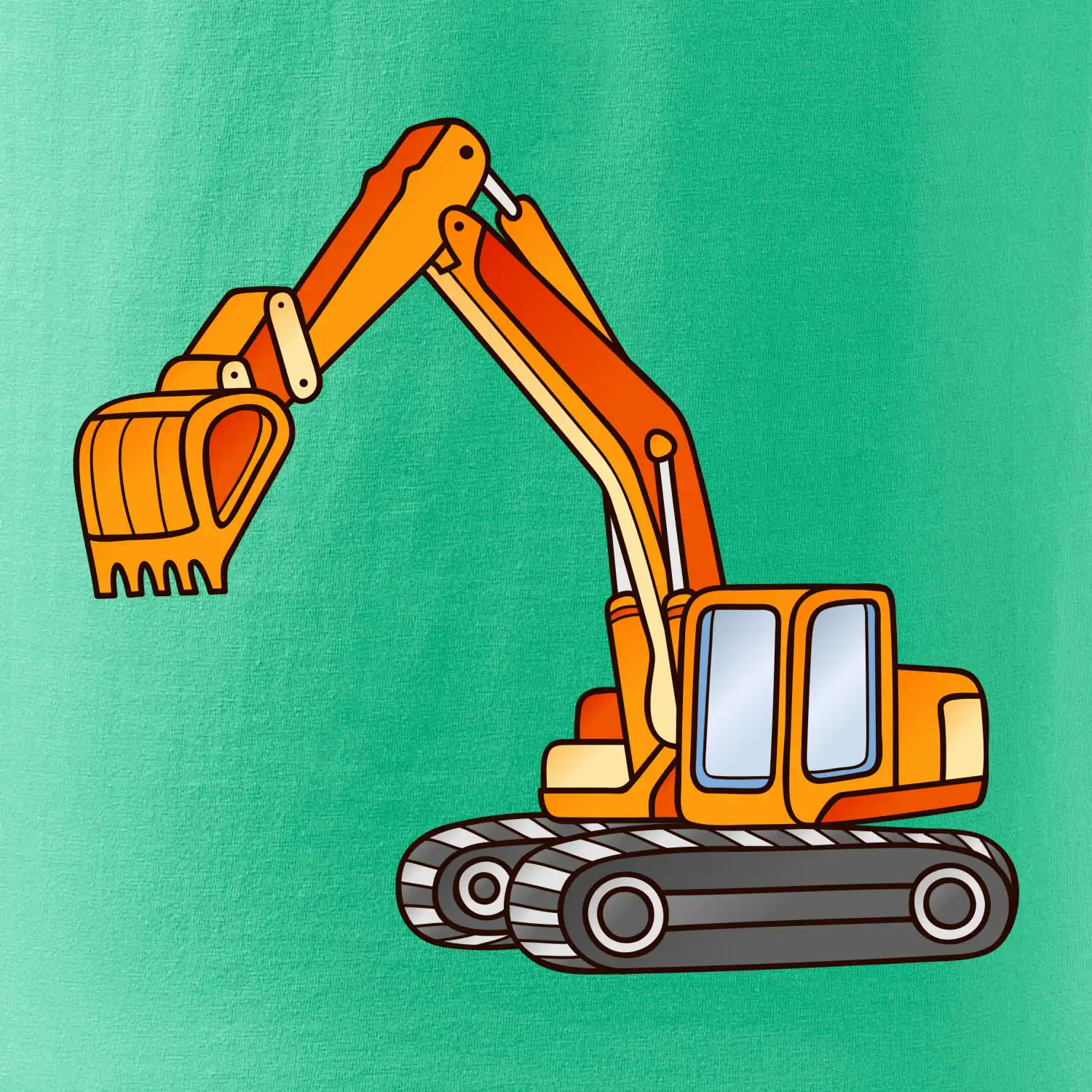 Bagr bez nápisu oranžový