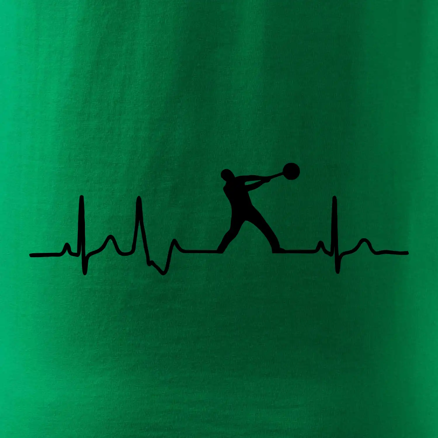 EKG hod kladivem muž