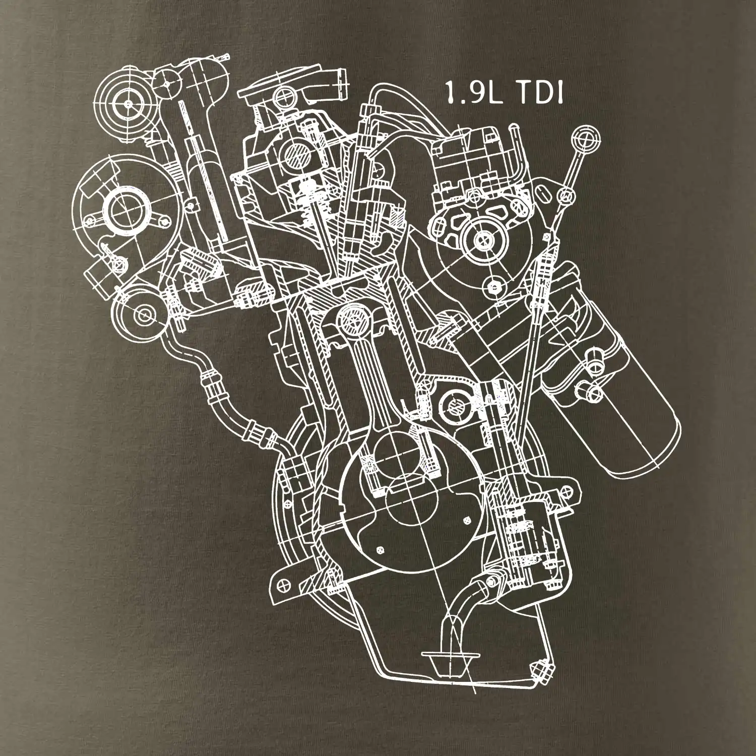 Motor Škoda/ VW 1.9L  TDI z boku
