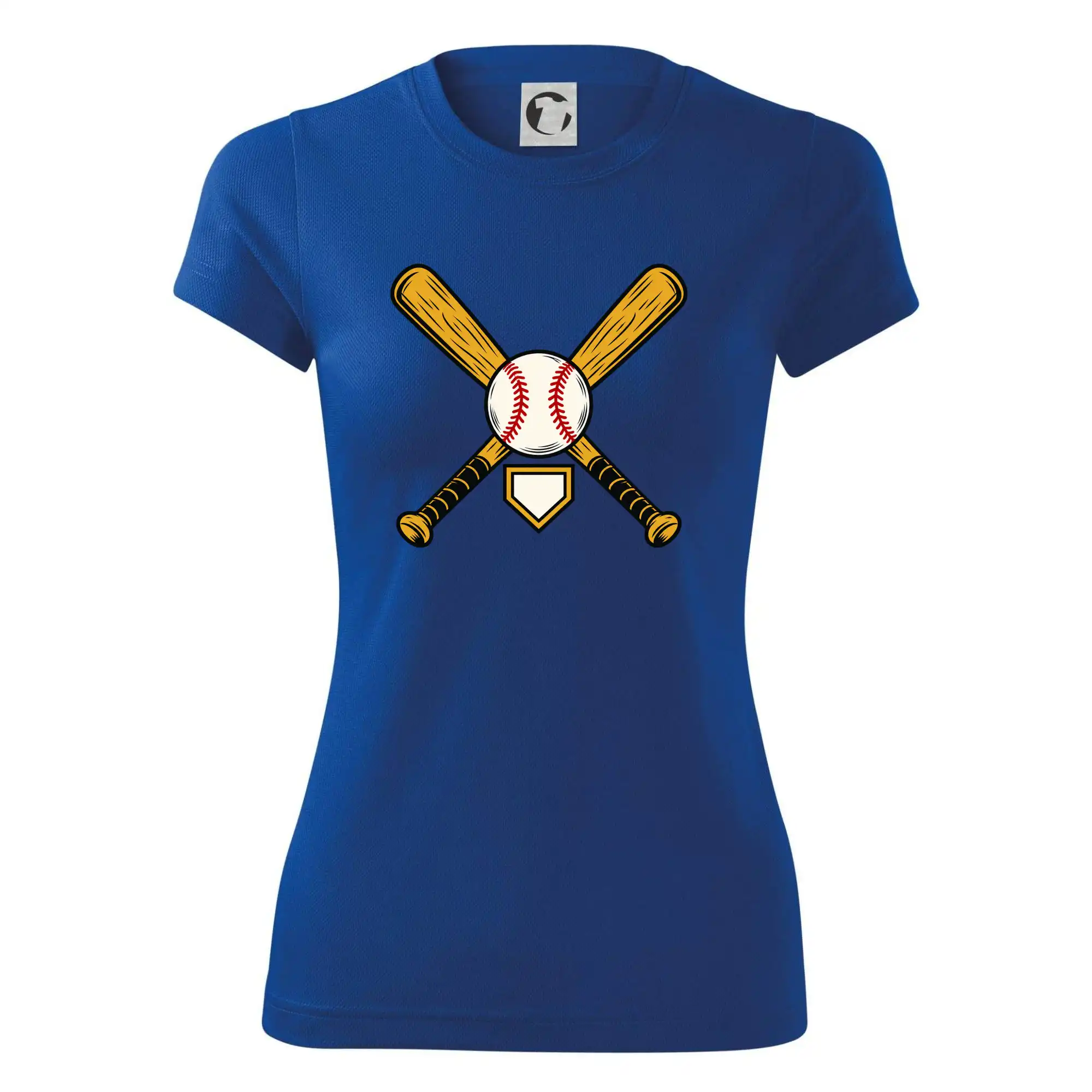 Zkřížené baseballové pálky a míček