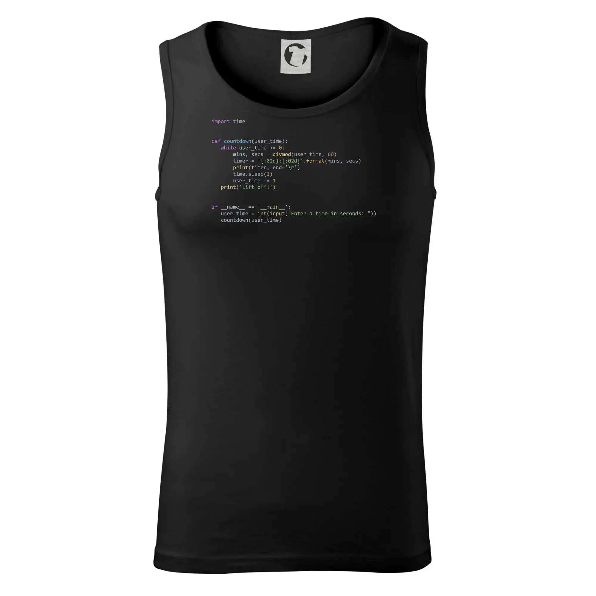 Tričká pre ajťákov - Python Odpočet času - Tielko pánske Core