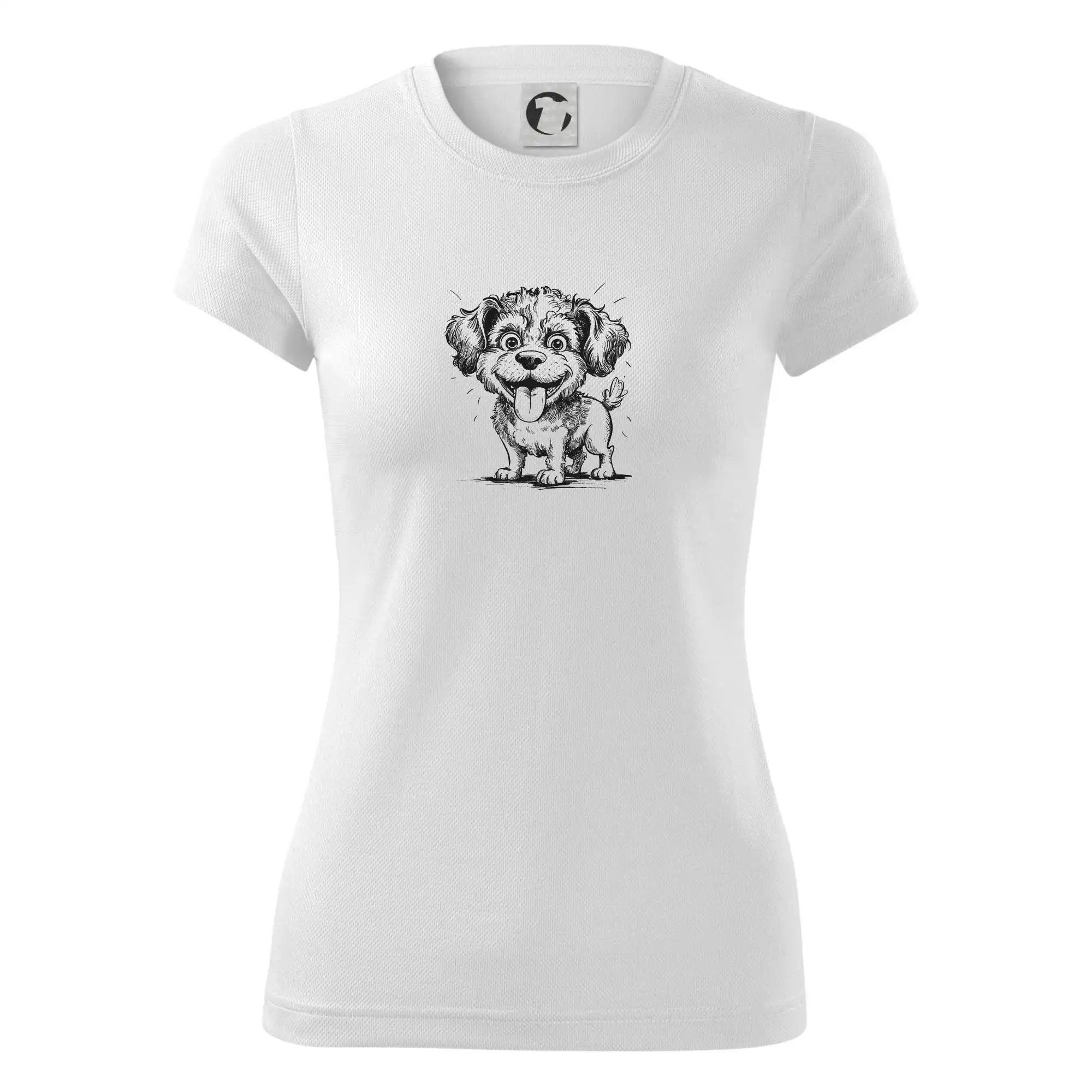 Lagotto romagnolo karikatura vypláznutý jazyk