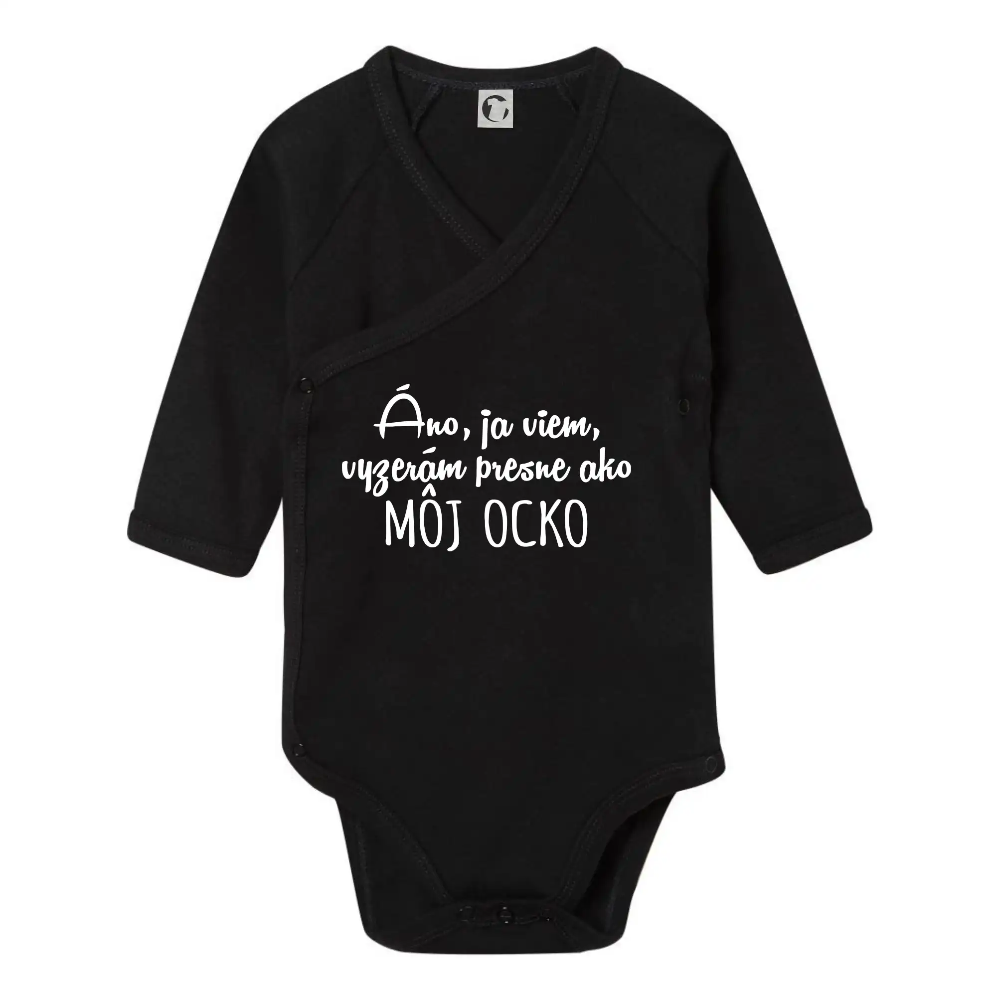 Detské body - až vyrastiem budem ako ocko - Vyzerám presne ako môj ocko - Body zavinovacie s dlhým rukávom