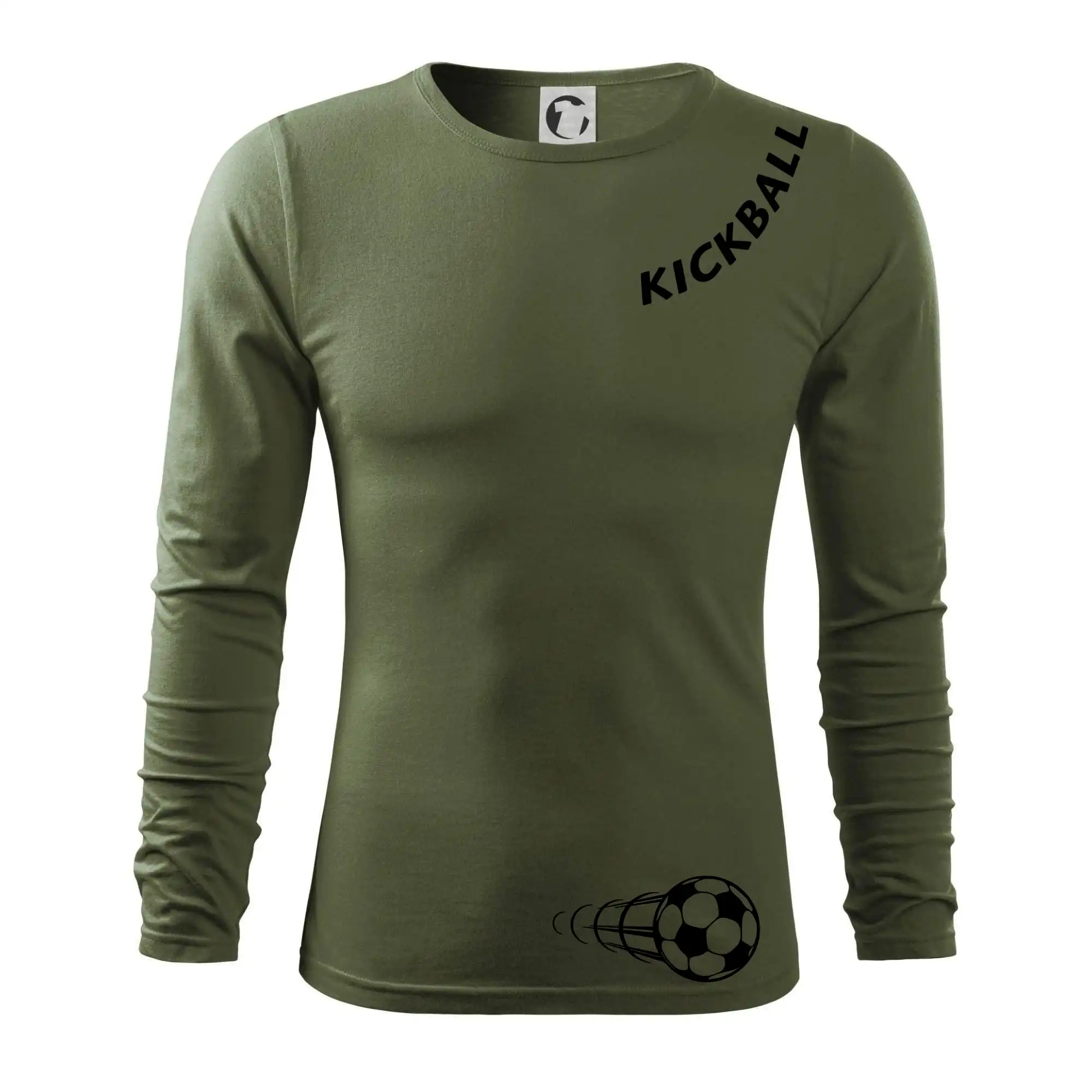 Kickball nápis šikmo