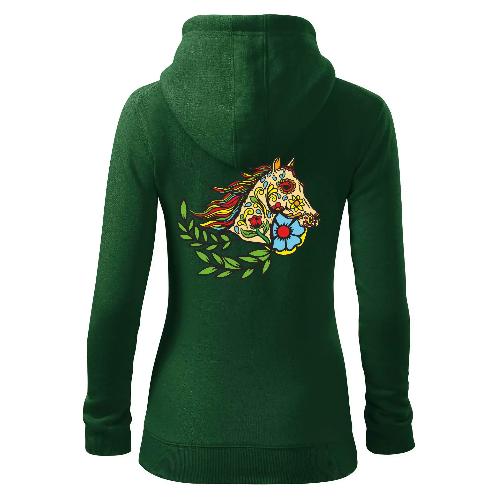 Kůň barevný s listy