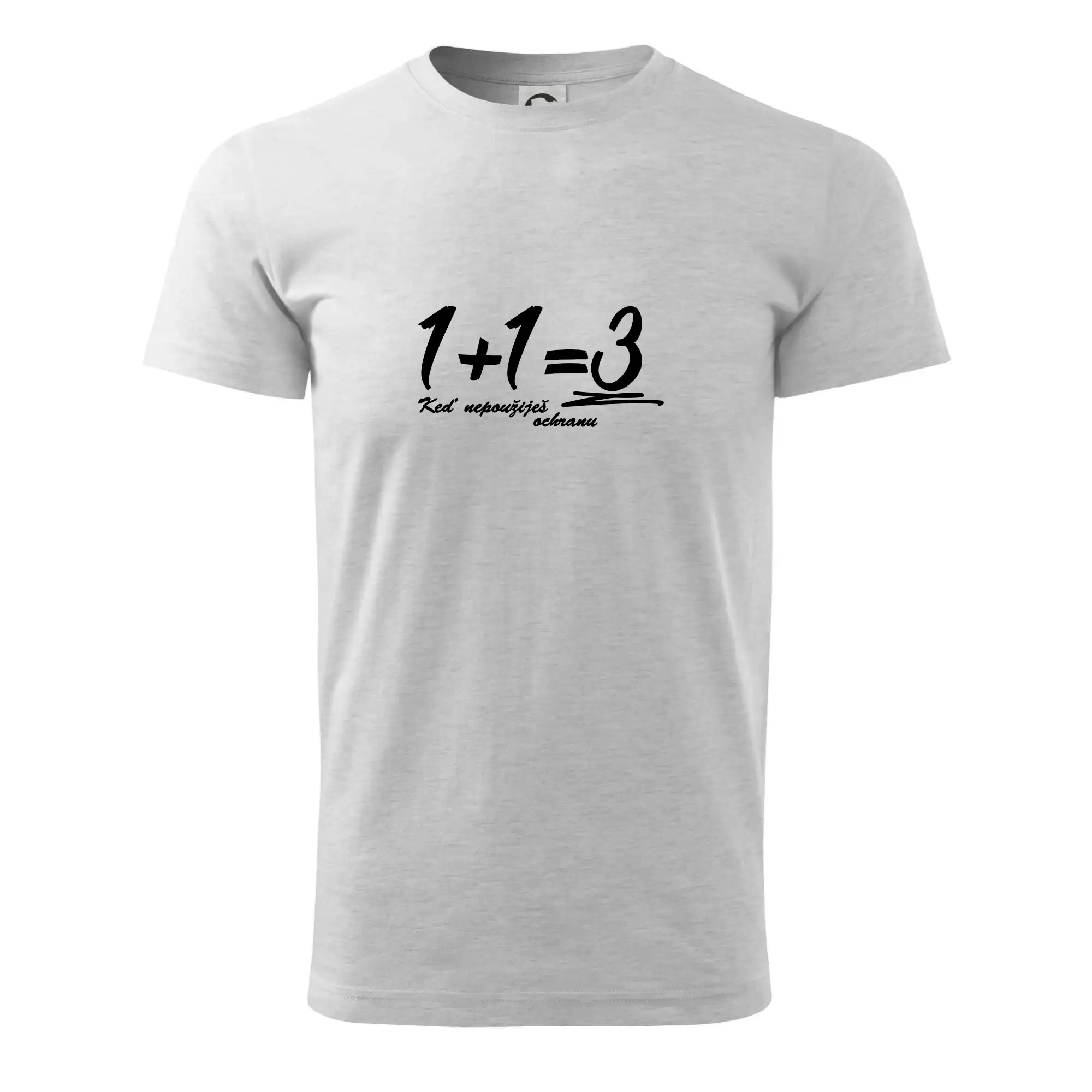 Tričká na párty - 1+1=3 keď nepoužiješ ochranu - Klasické pánske tričko vyššej gramáže