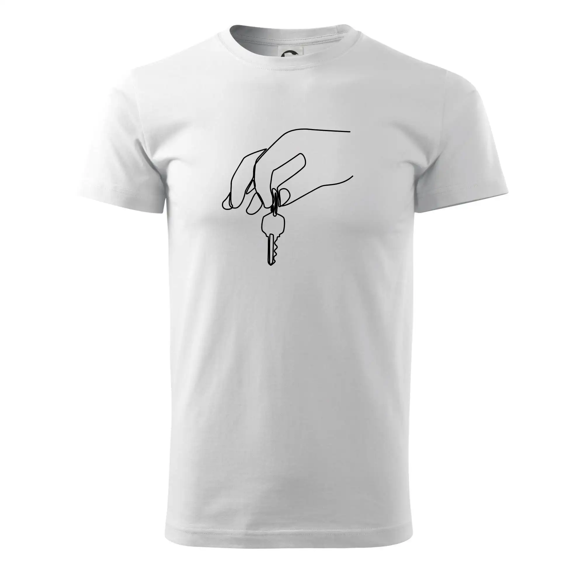 Klíče a ruka jedním tahem