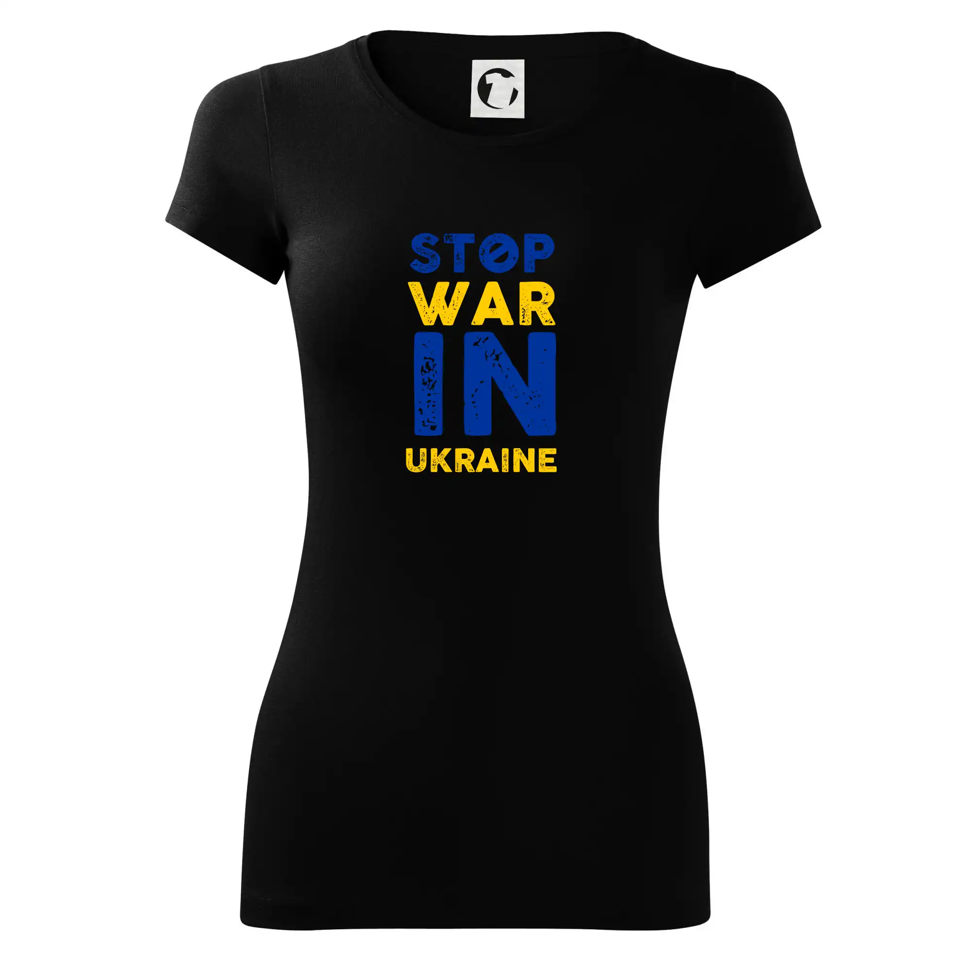 Barevný nápis Stop war in ukraine
