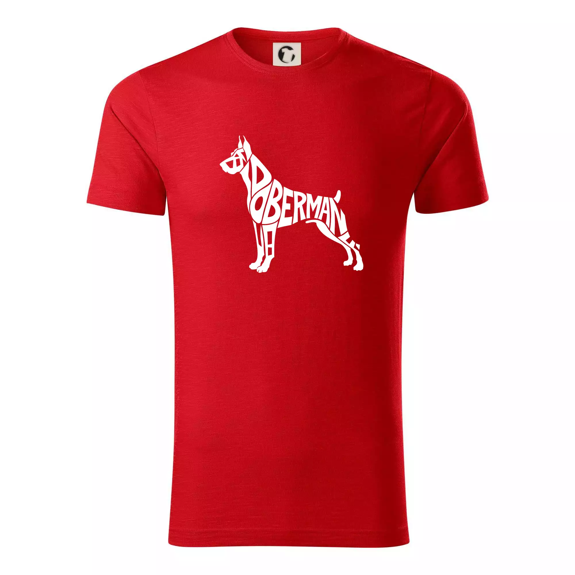 Doberman - nápis v tělě