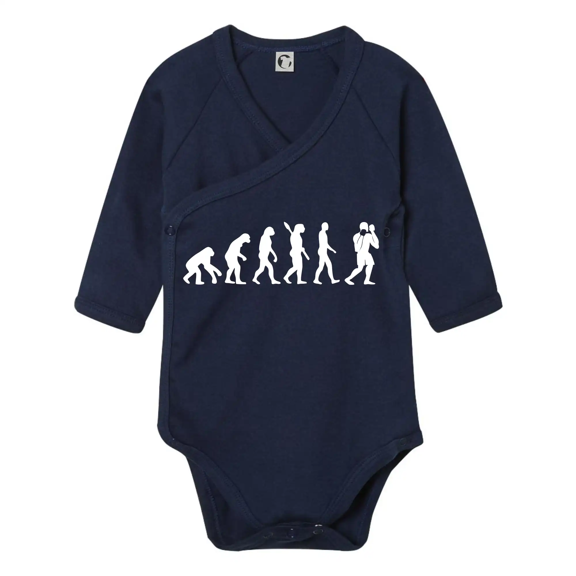 Tričká na box - Evolúcia box - Body zavinovacie s dlhým rukávom